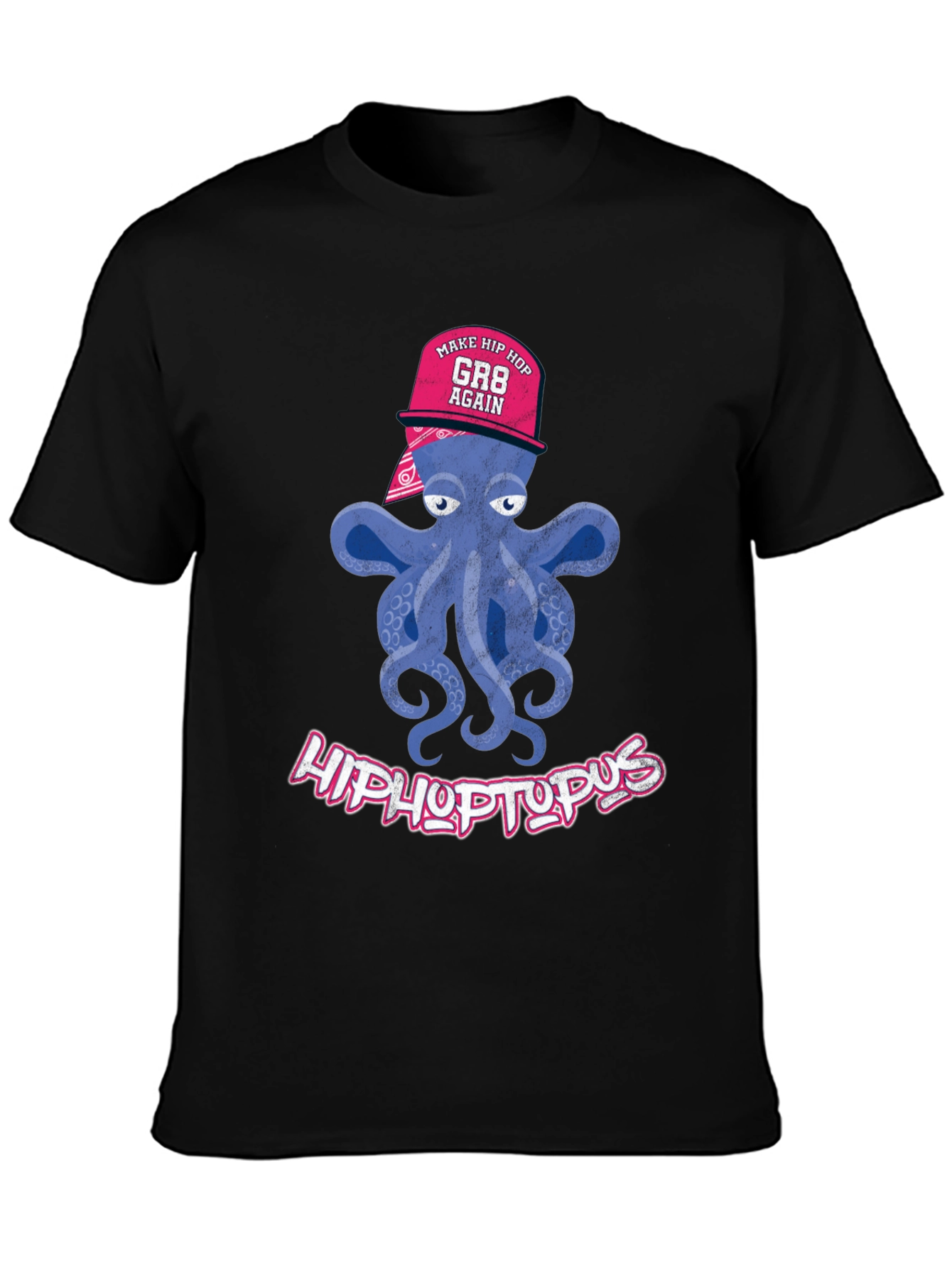 Black HipHoptopus T-Shirt view 3