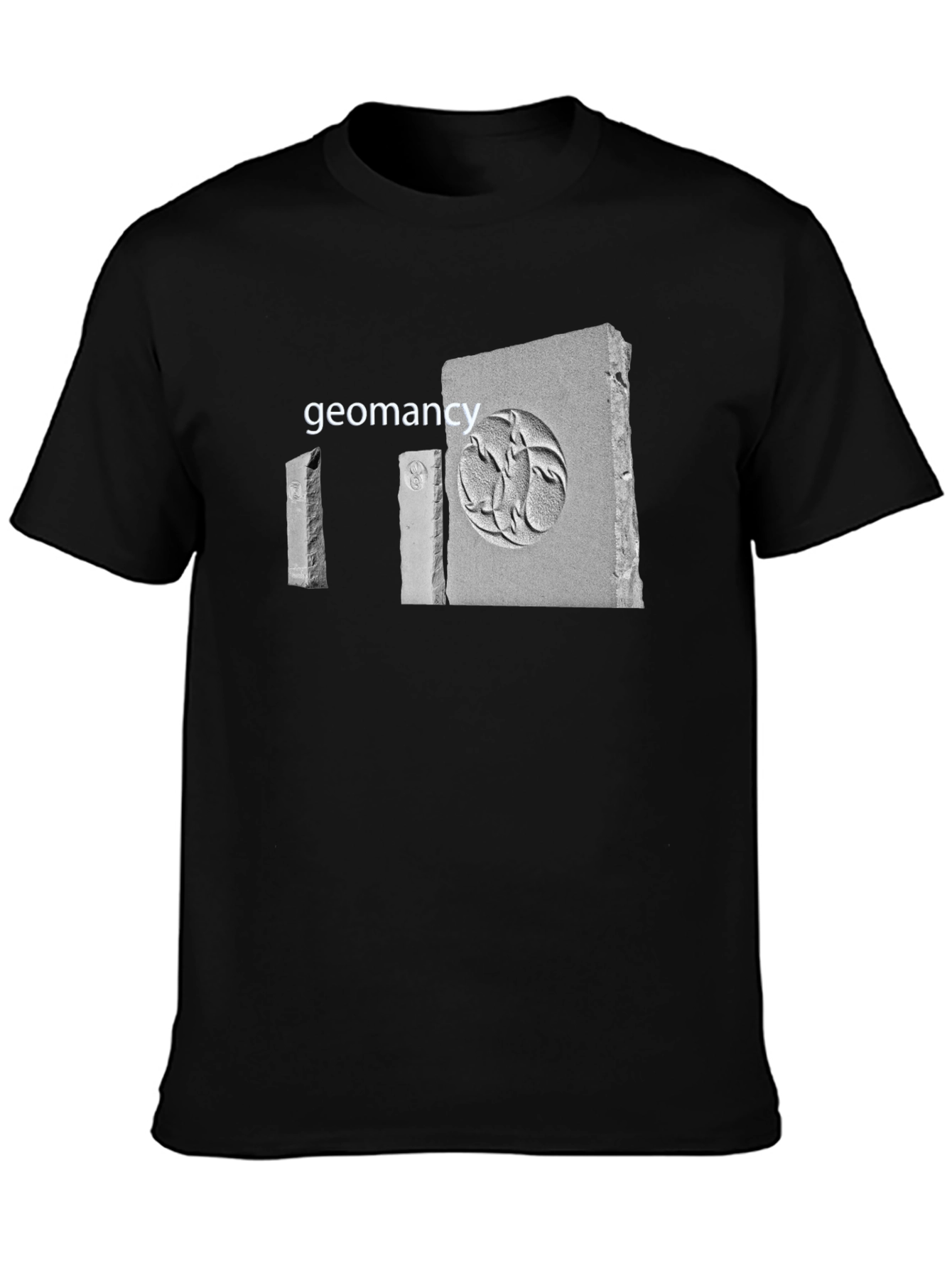 Black Geomancy Print Graphic T-Shirt view 3