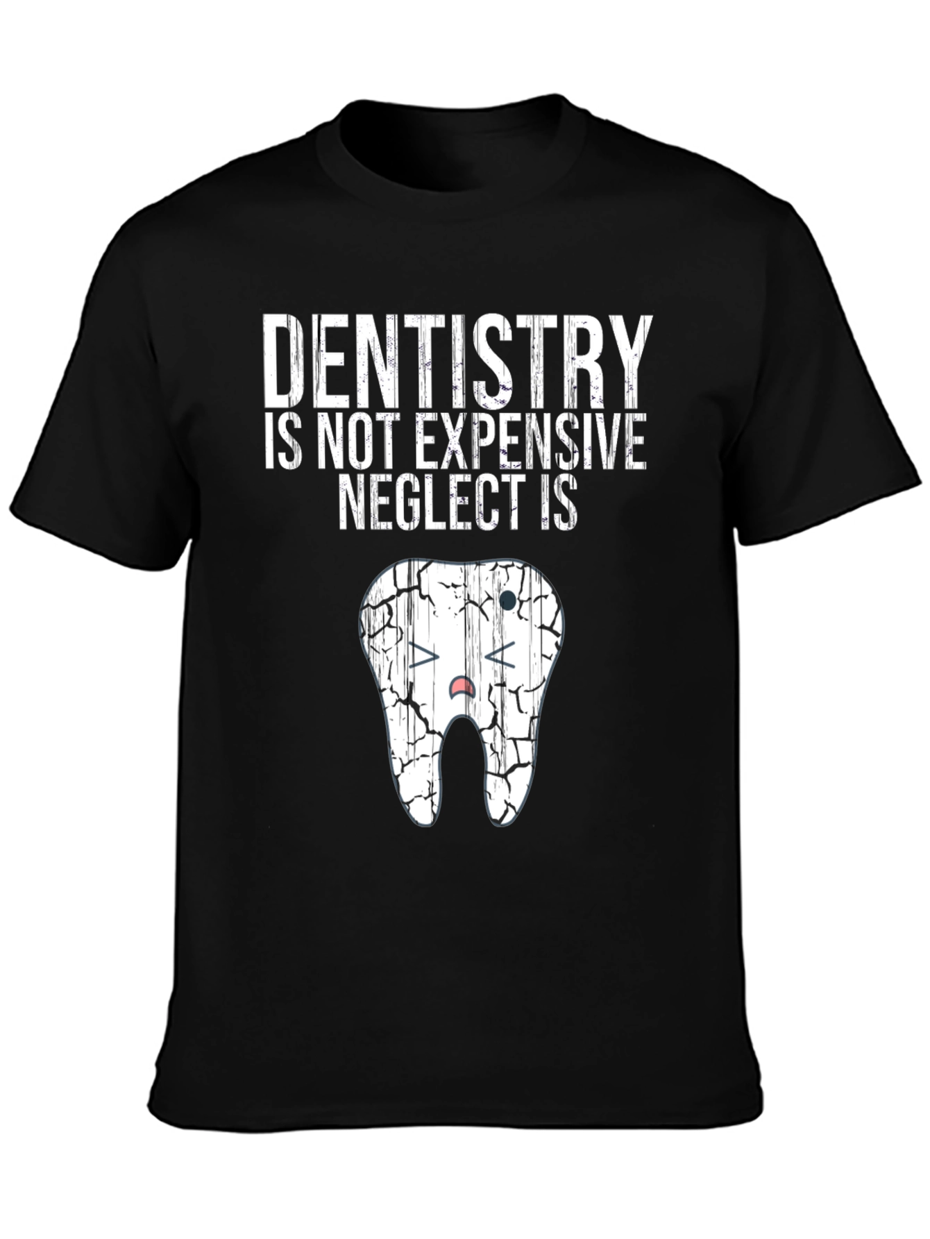 Black Dentistry Neglect Funny Graphic Tee view 3