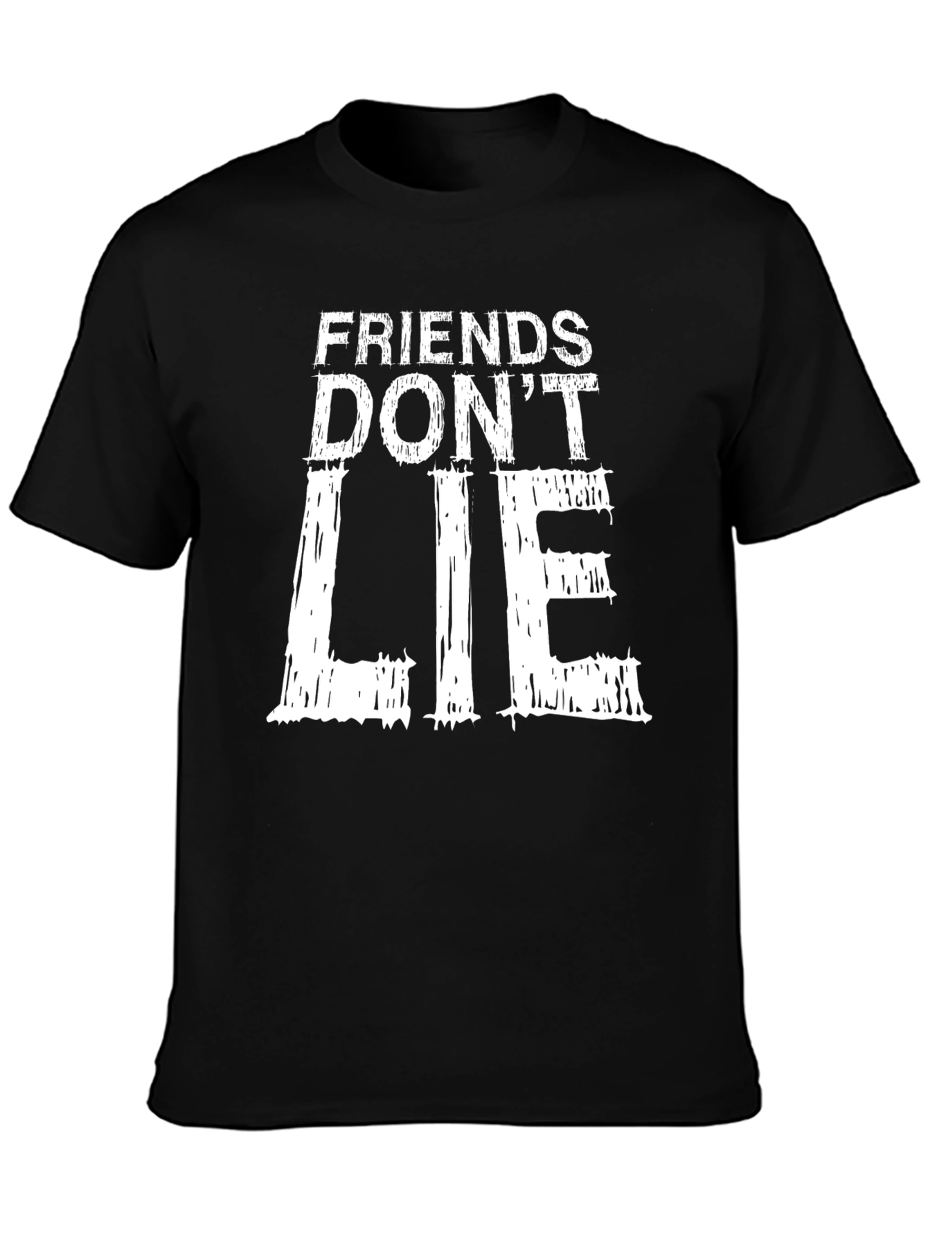 Black Friends Don't Lie Black Graphic T-Shirt view 3