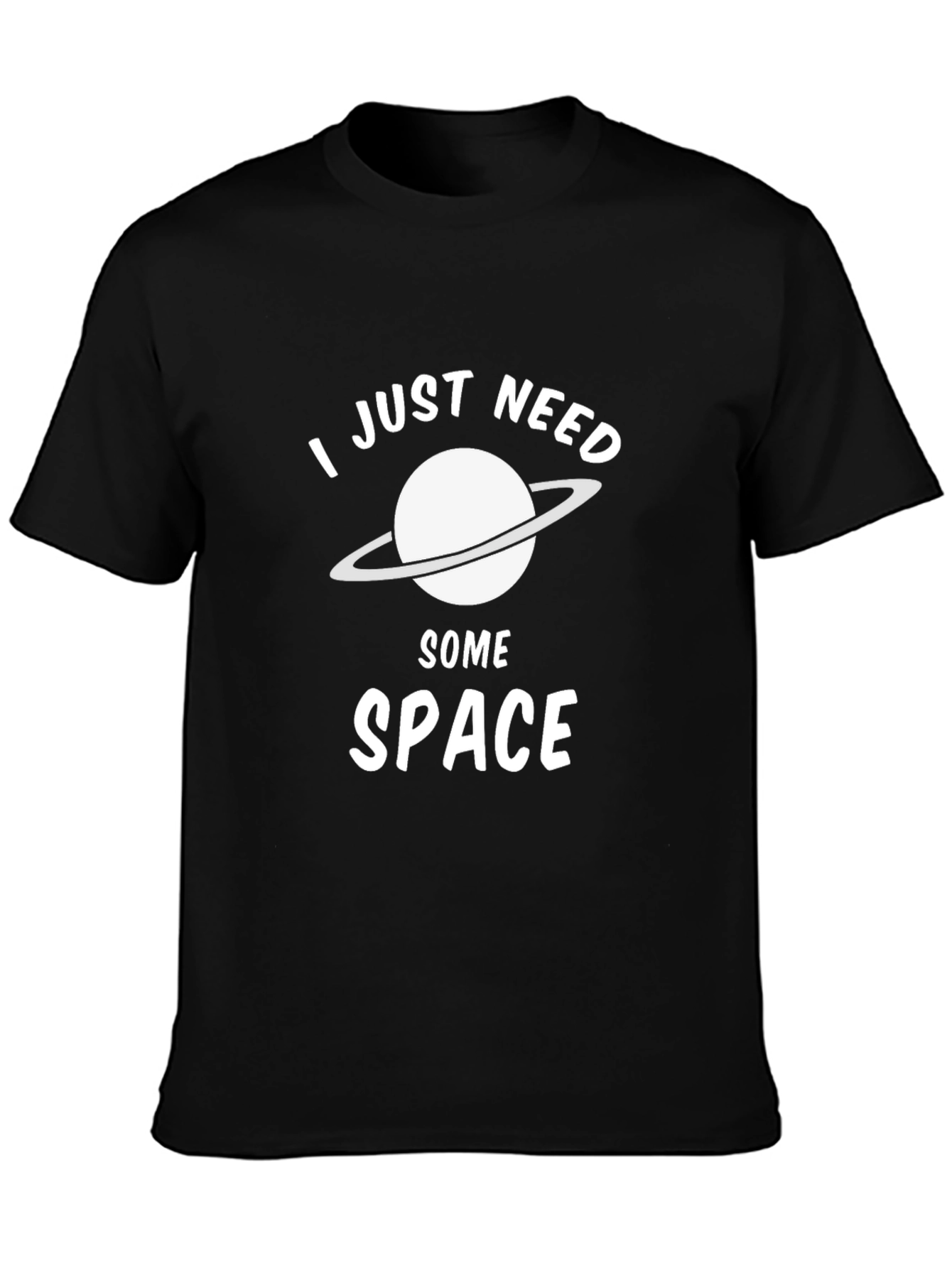Black I Just Need Some Space T-Shirt view 3