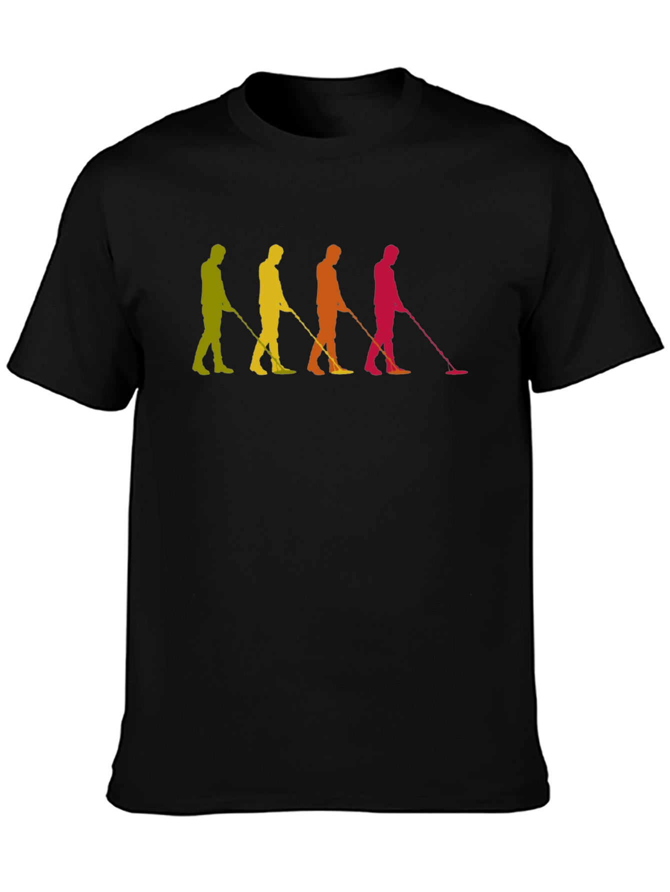 Black Metal Detecting Evolution T-Shirt Black view 3