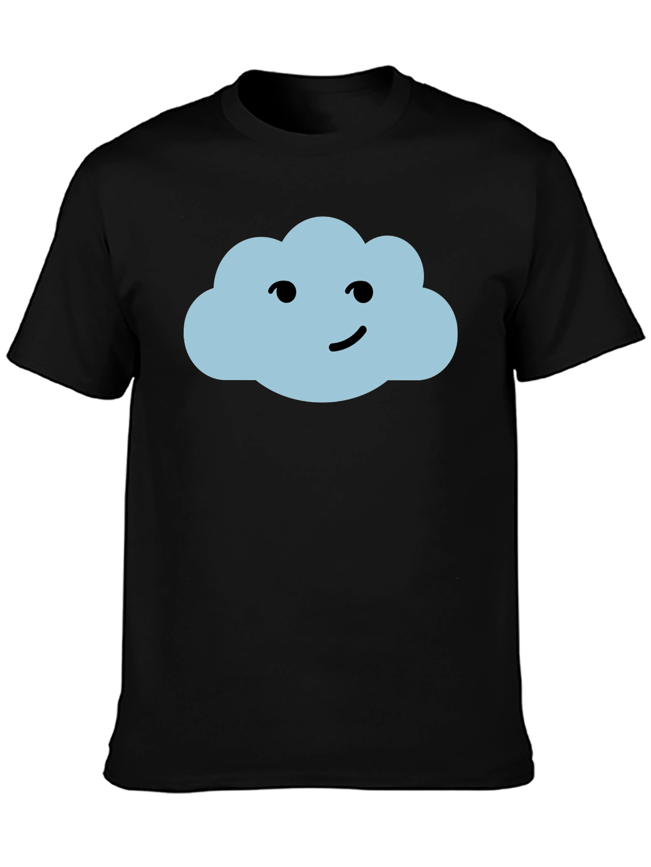 Black Cute Cloud Graphic T-Shirt - Soft Cotton Tee view 3