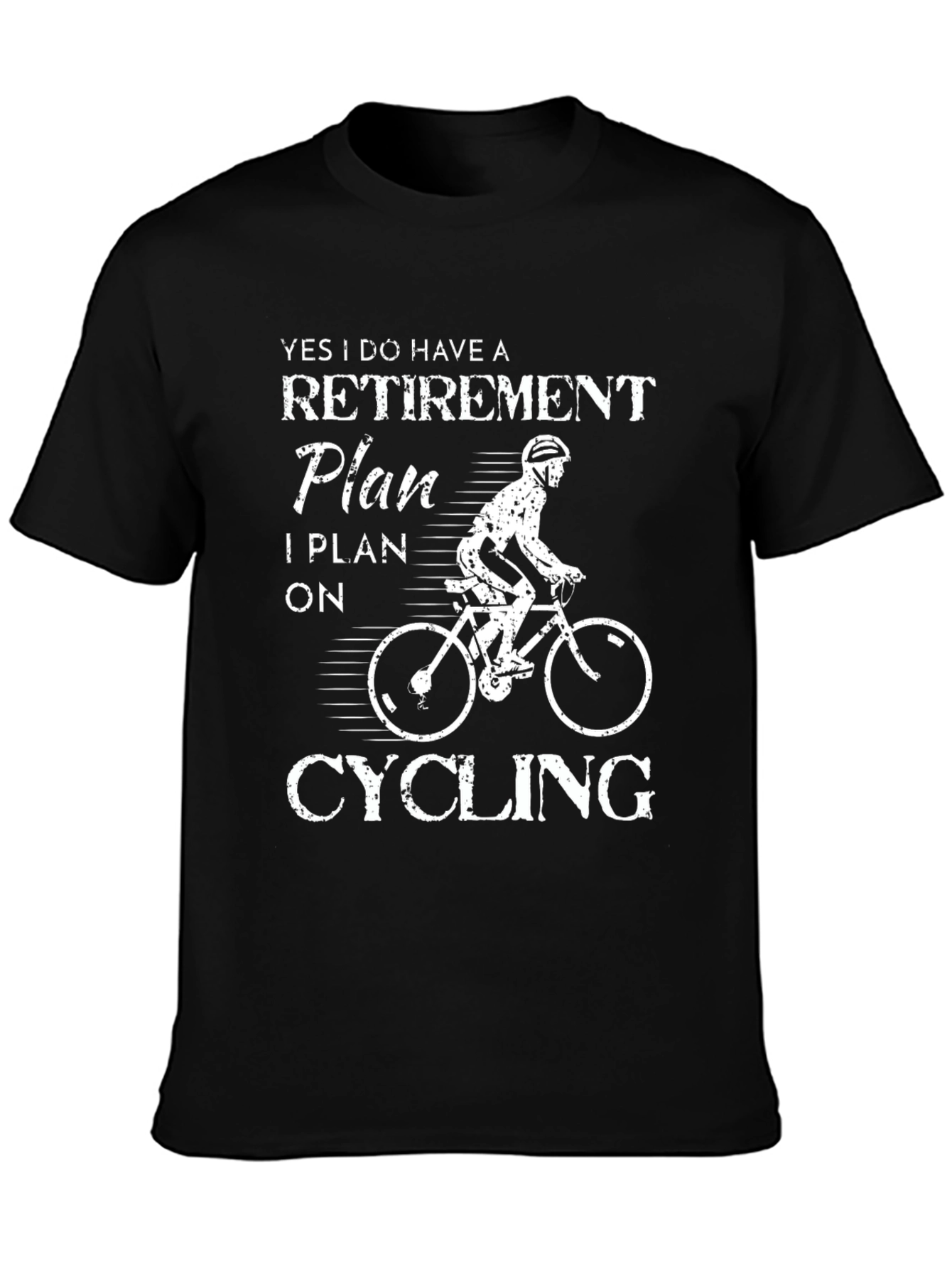 Black Retirement Plan Cycling T-Shirt - Perfect for Cyclists view 3