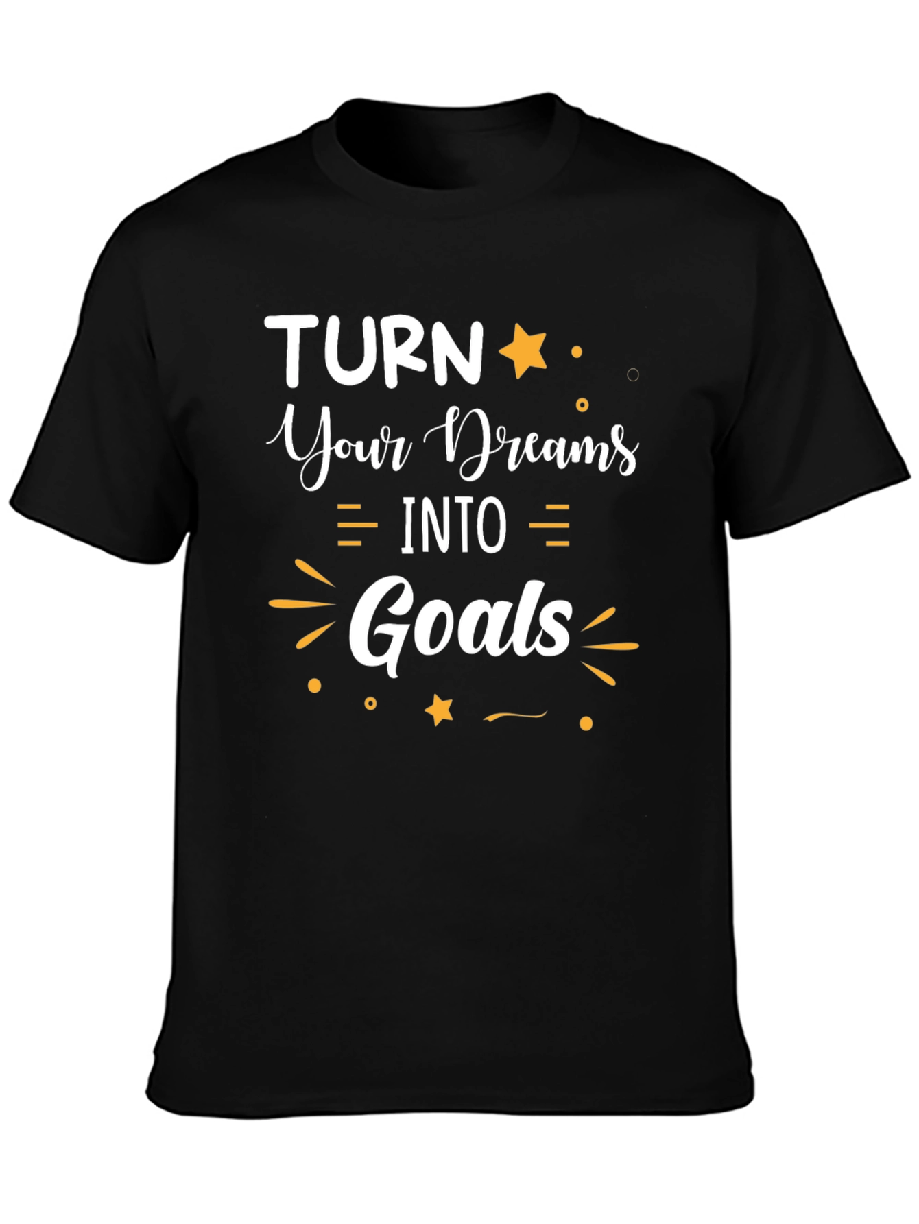 Black Turn Your Dreams Into Goals Graphic Tee view 3