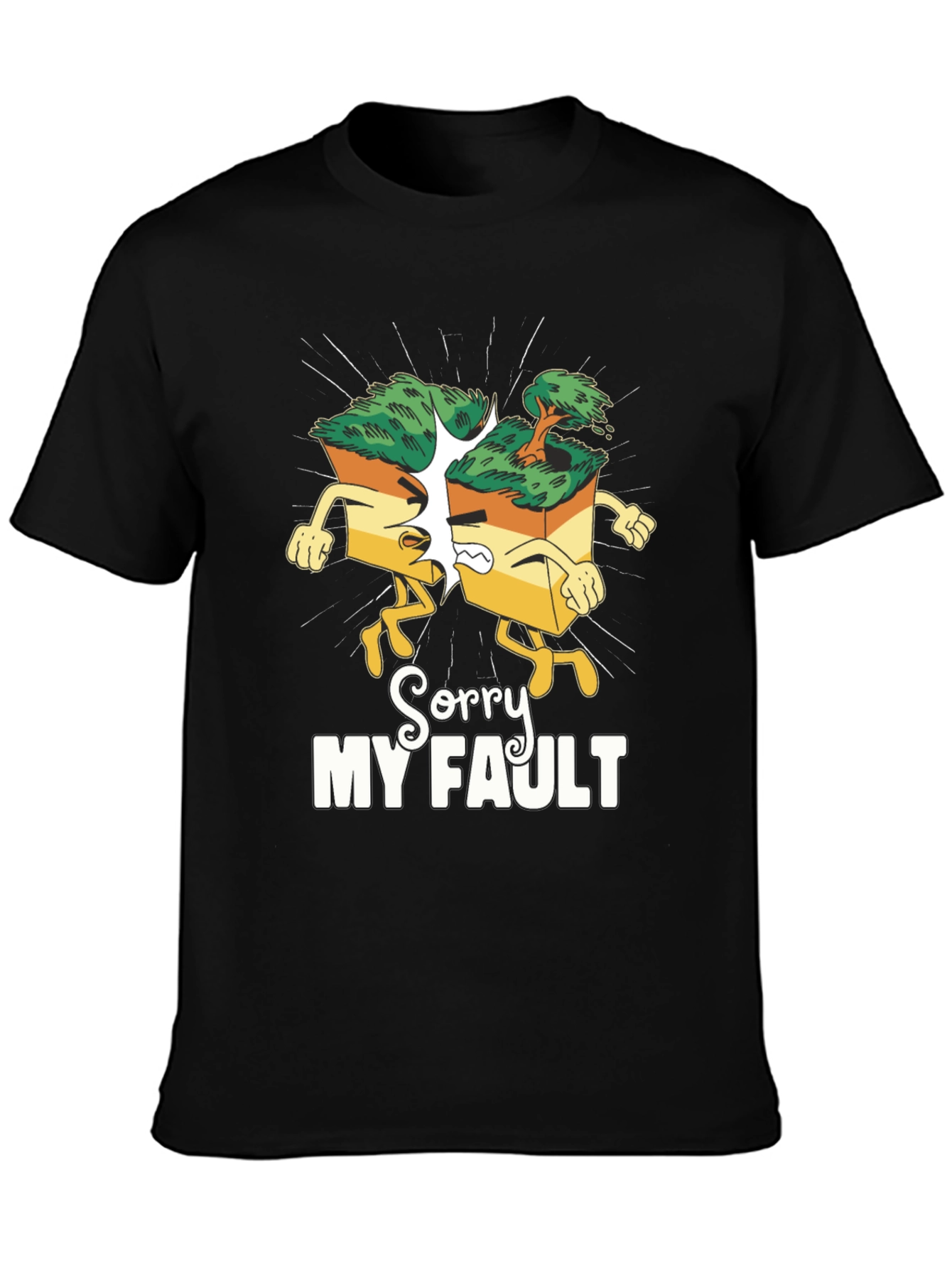 Black Sorry My Fault T-Shirt - Funny Bonsai Tree Design view 3