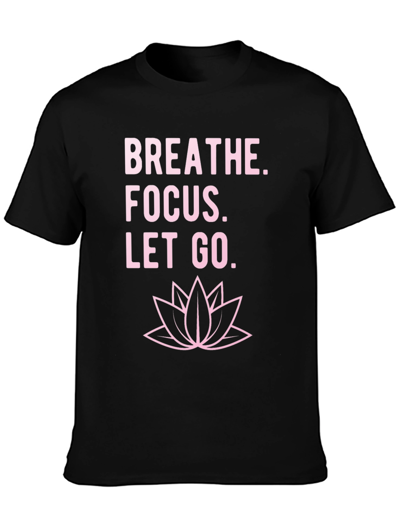 Black Breathe Focus Let Go T-Shirt - Black view 3