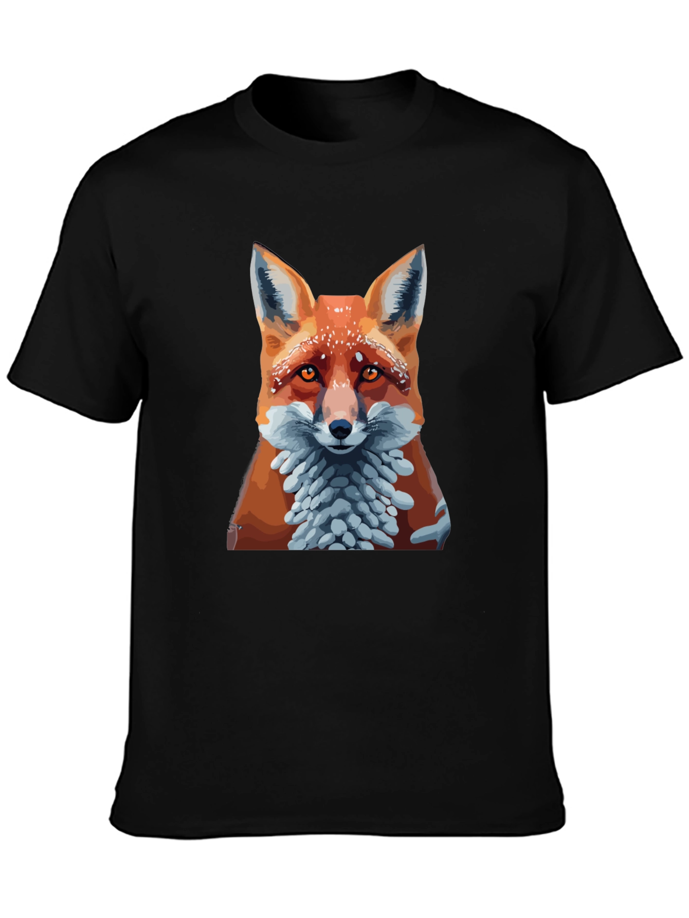 Black Fox Graphic T-Shirt - Stylish Animal Design view 3