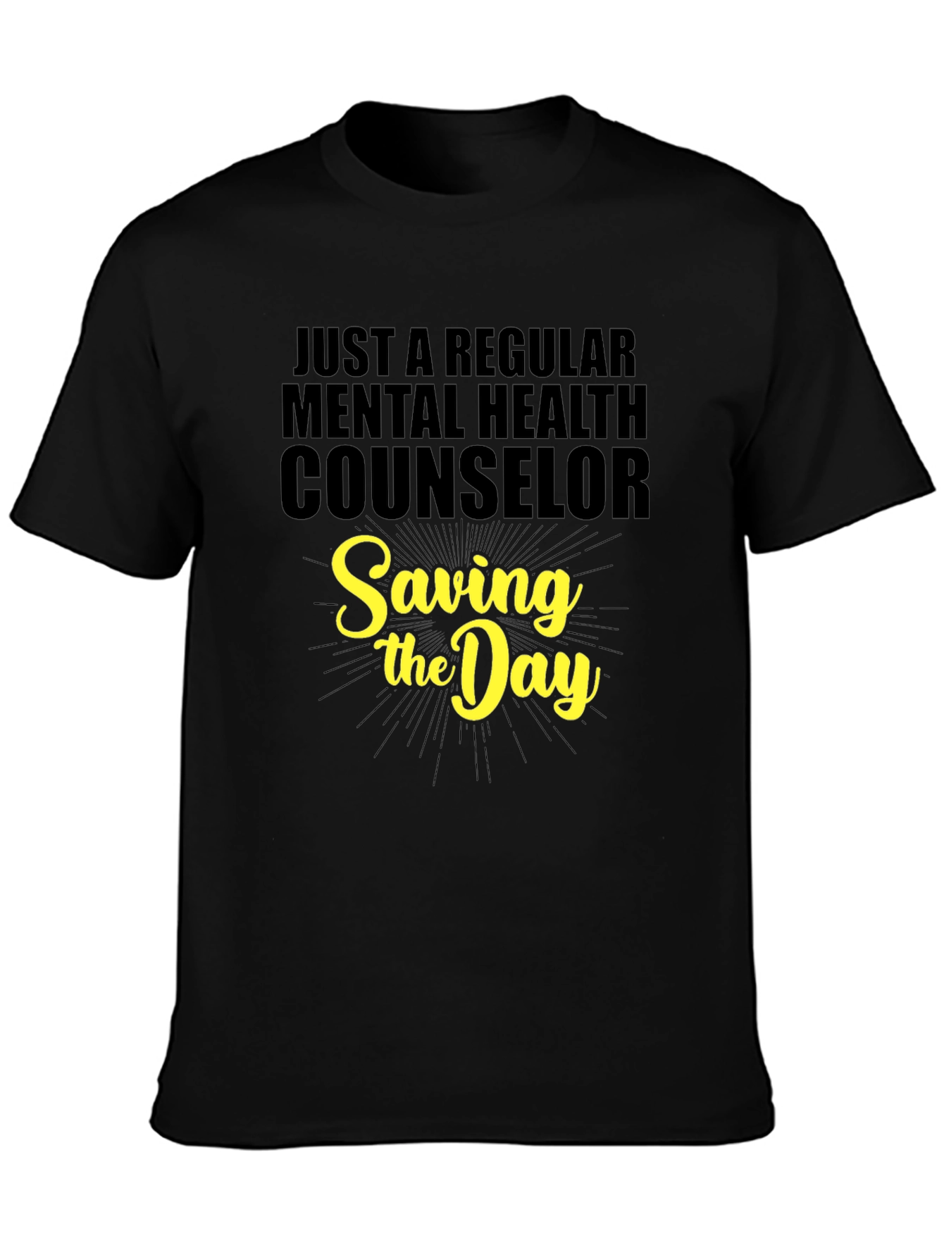 Black Mental Health Counselor T-Shirt - Saving the Day view 3