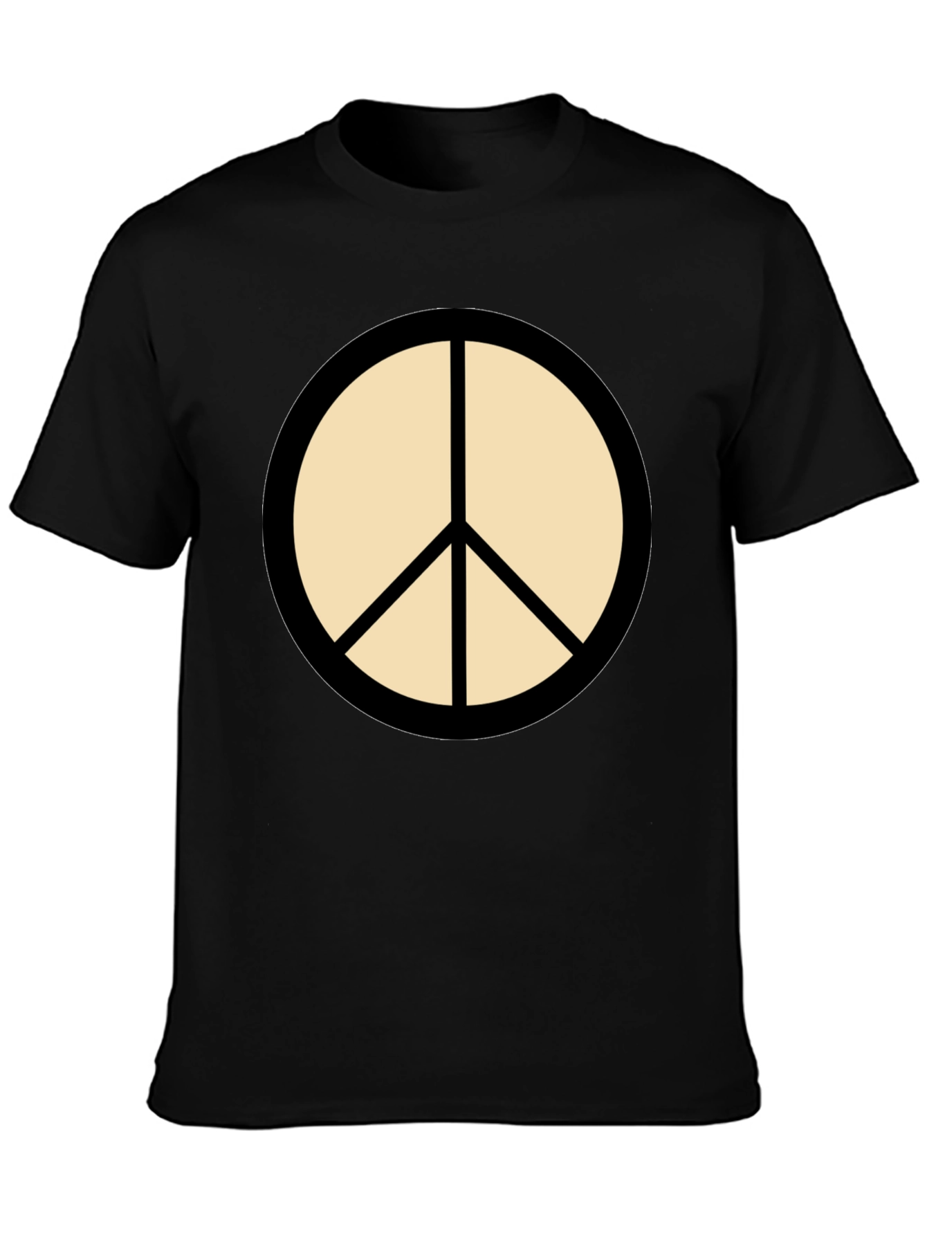 Black Peace Sign T-Shirt - Stylish & Comfortable Casual Wear view 3