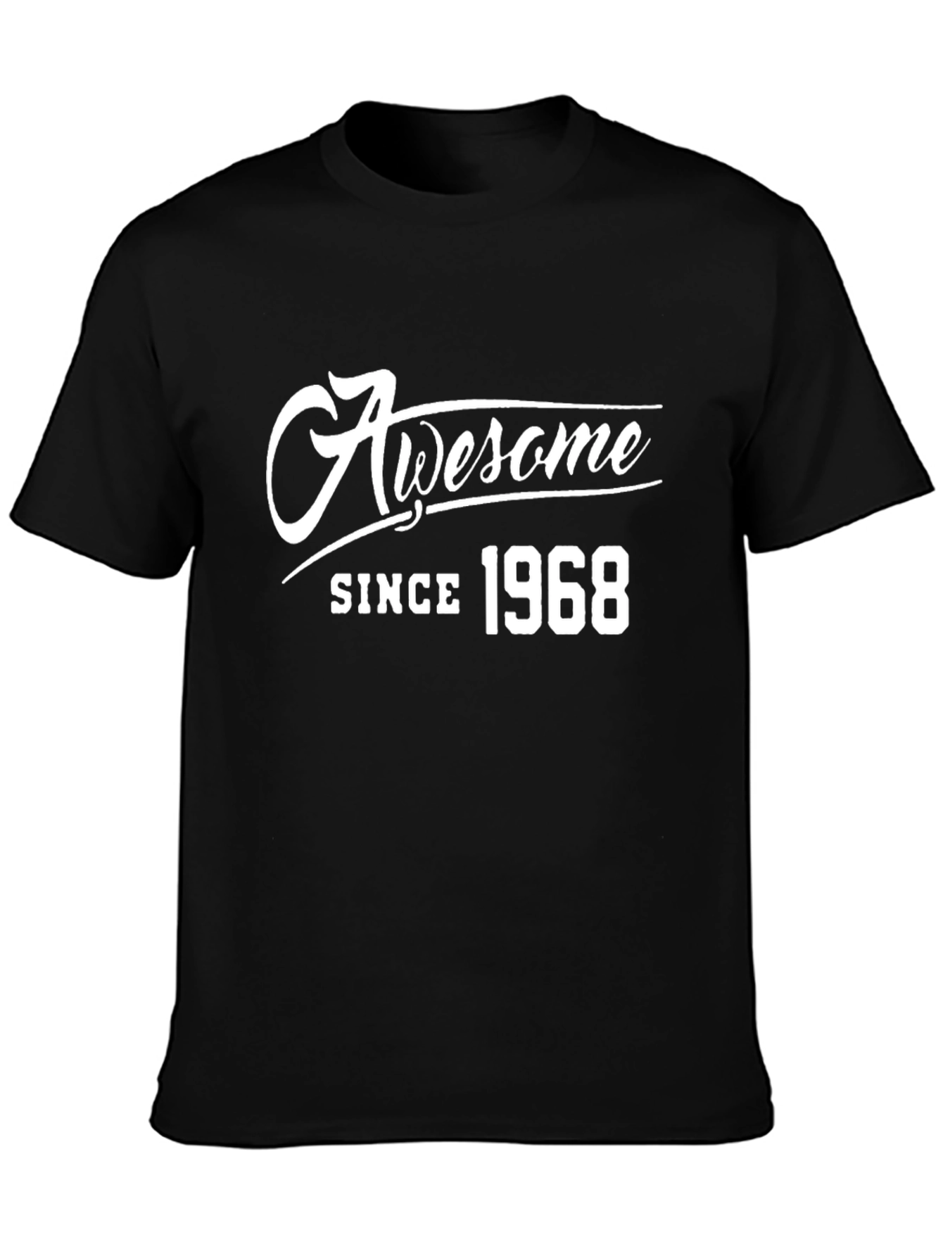 Black Awesome Since 1968 Graphic Tee - Black view 3