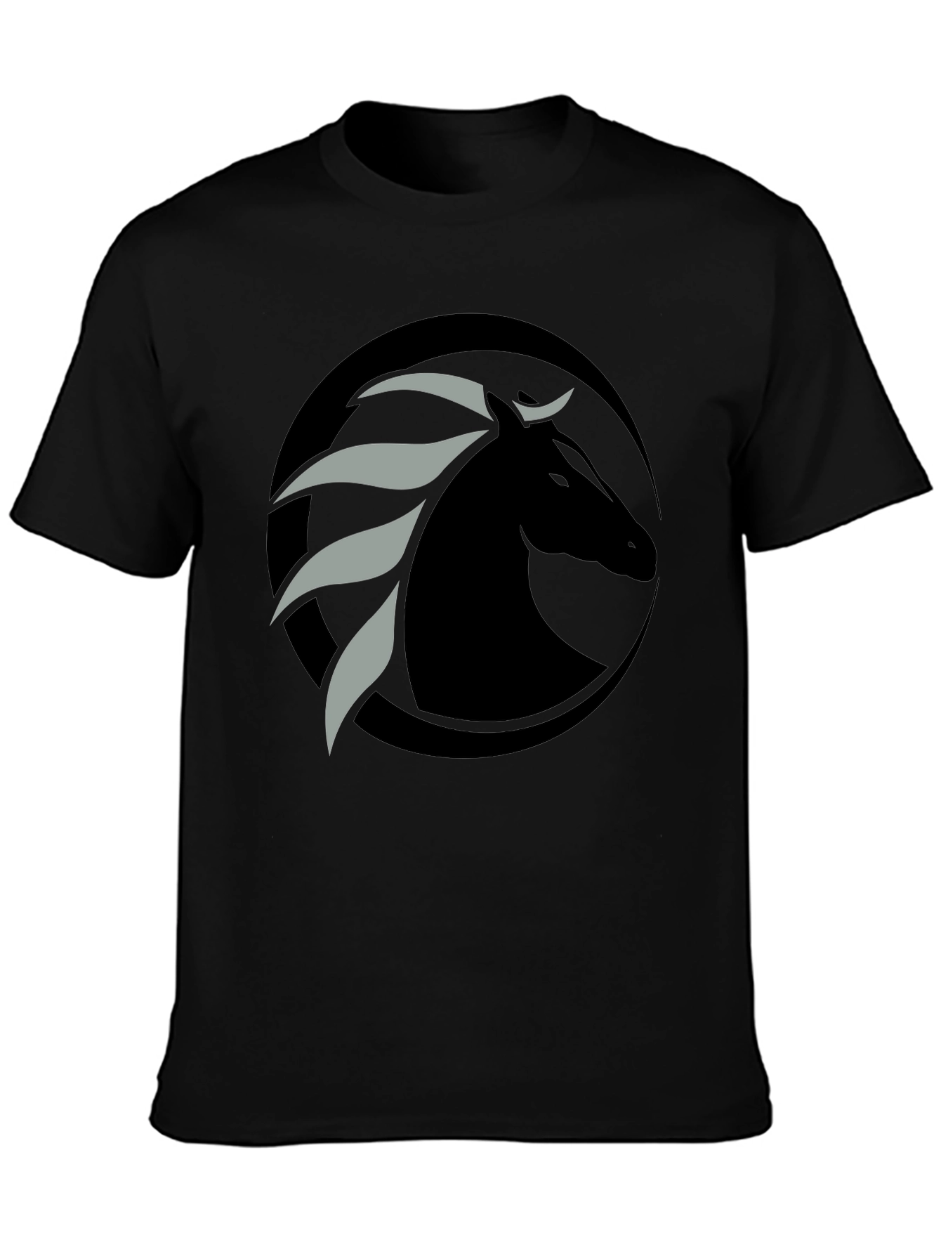 Black Black Horse Graphic Tee - Stylish Men's T-Shirt view 3