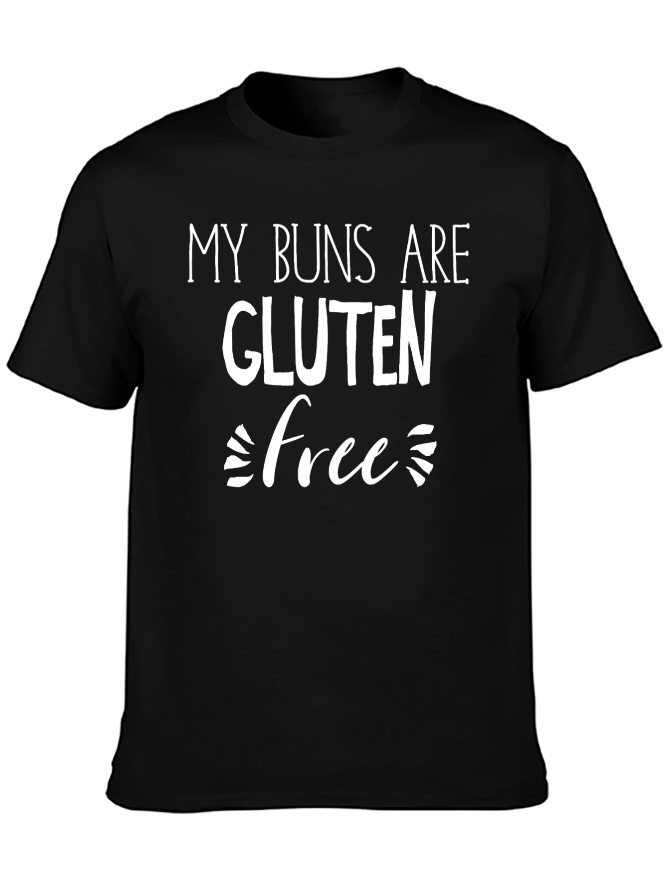 Black Funny Gluten Free T-Shirt view 3