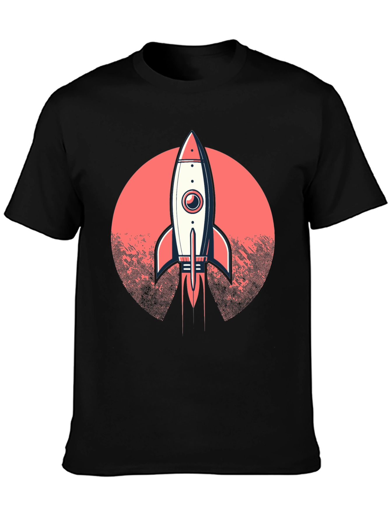 Black Rocket Launch Graphic T-Shirt - Black view 3