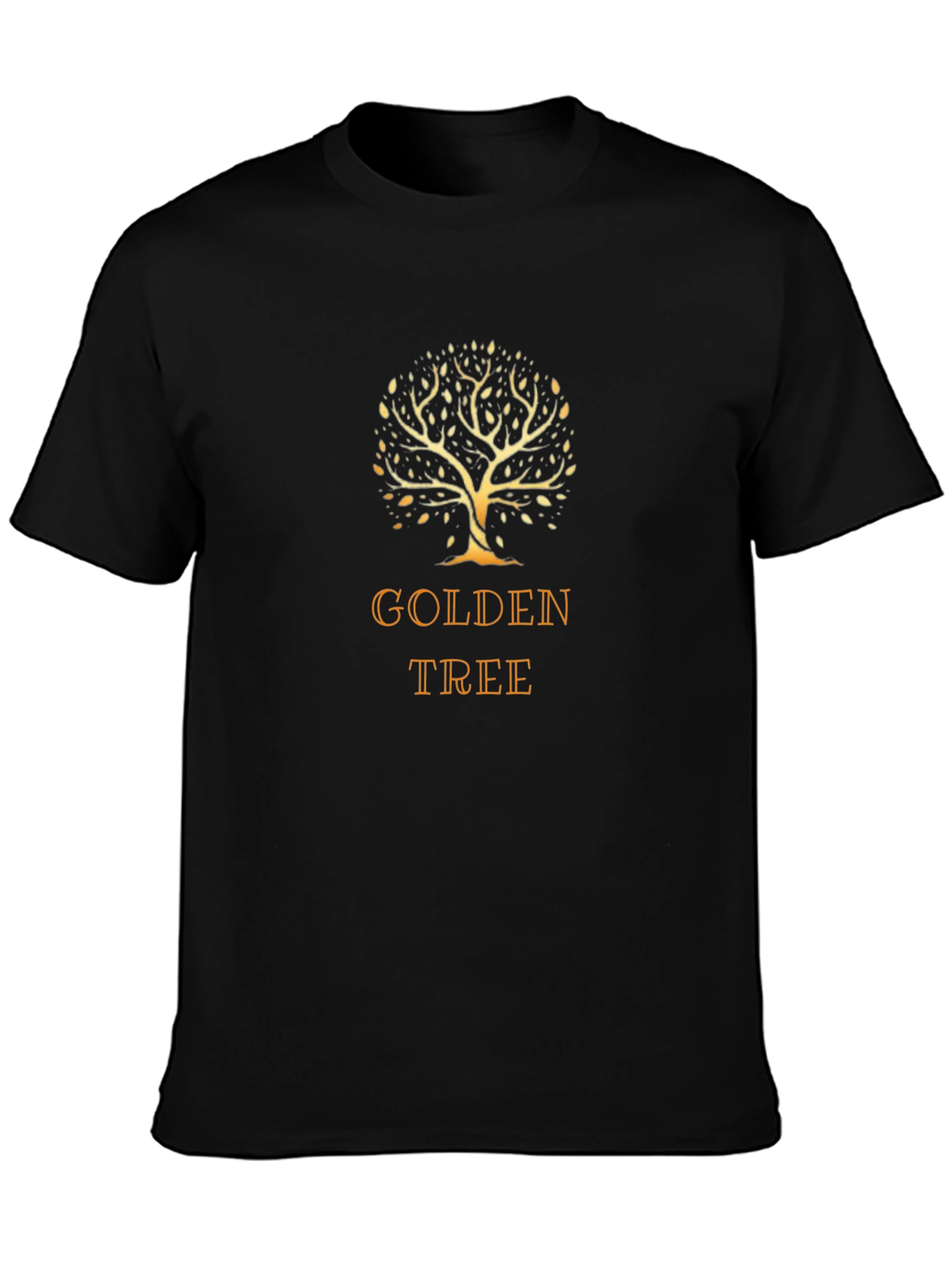 Black Golden Tree Graphic T-Shirt - Stylish Unisex Tee view 3