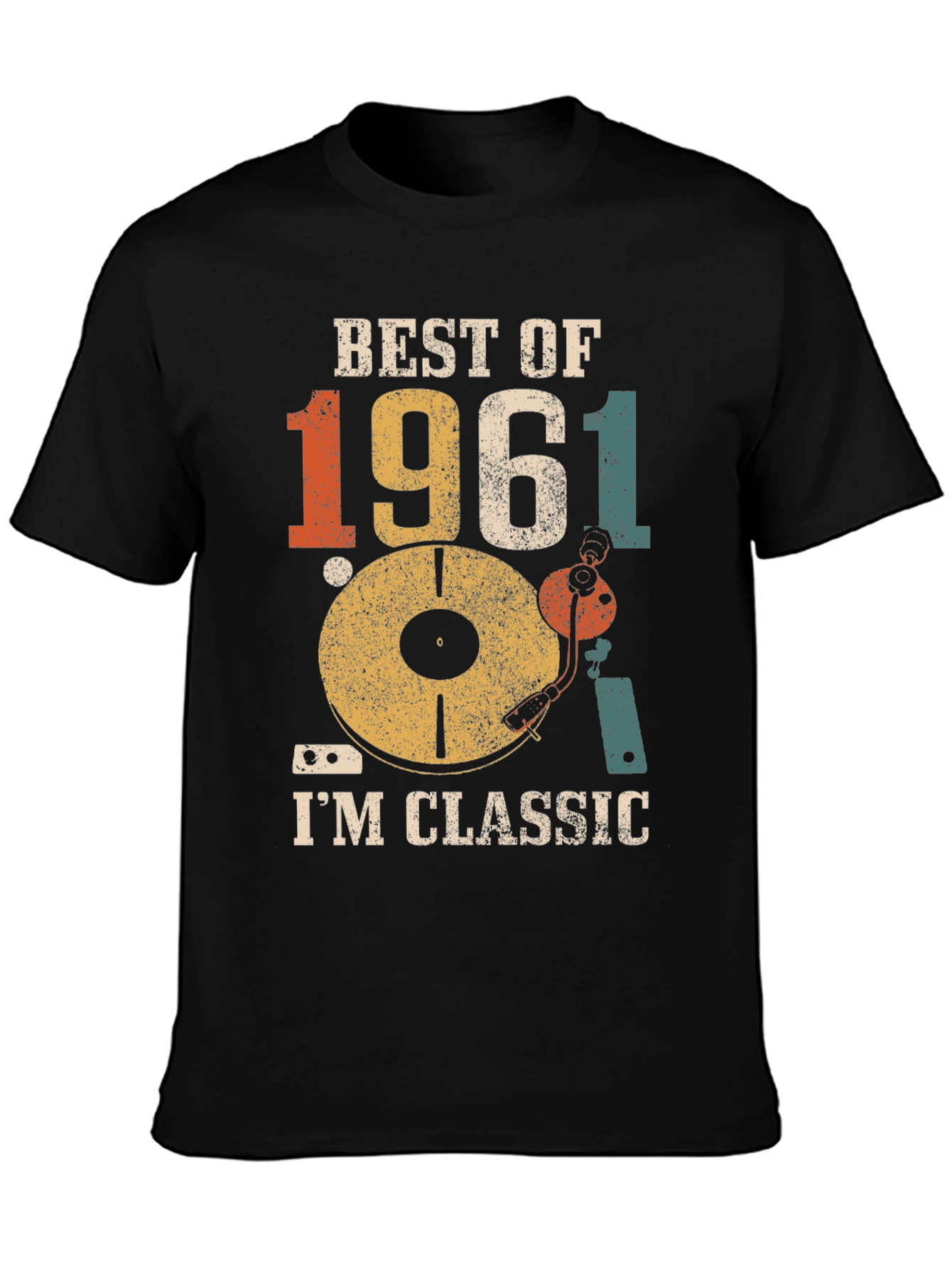 Black Best of 1961 Classic Graphic T-Shirt view 3