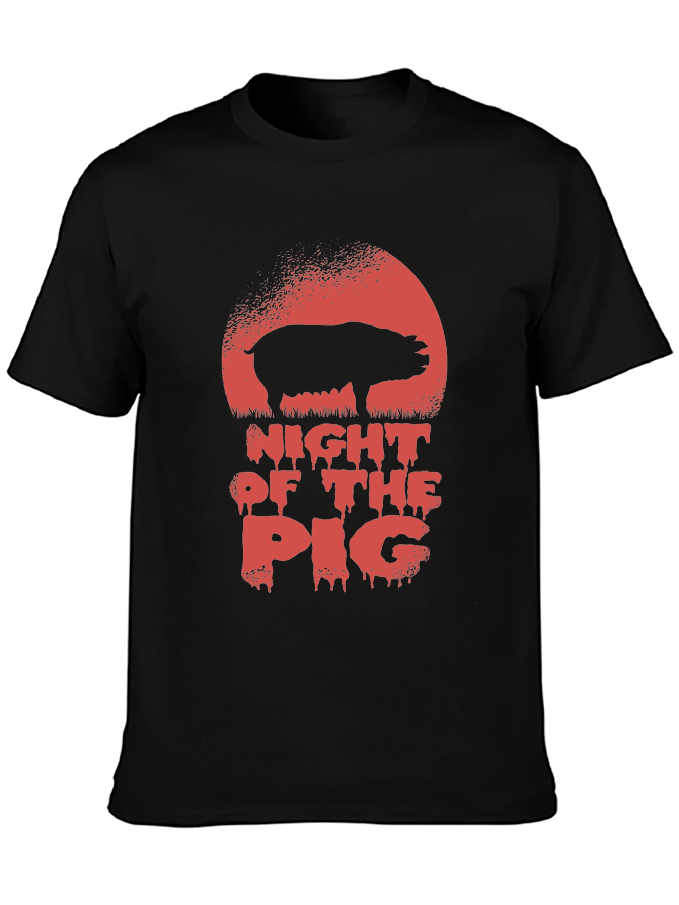 Black Night of the Pig Graphic Tee view 3