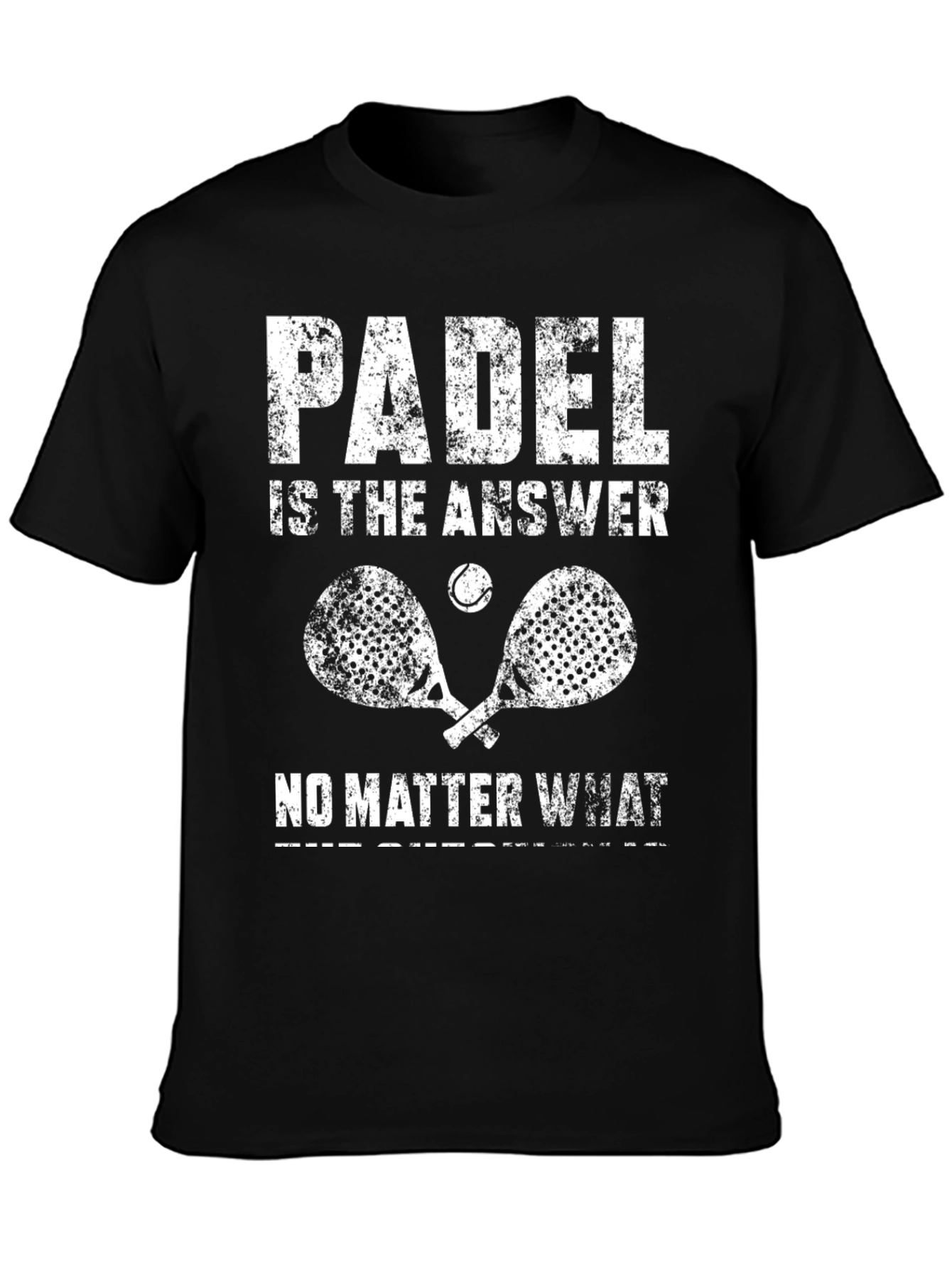 Black Padel Is The Answer T-Shirt view 3