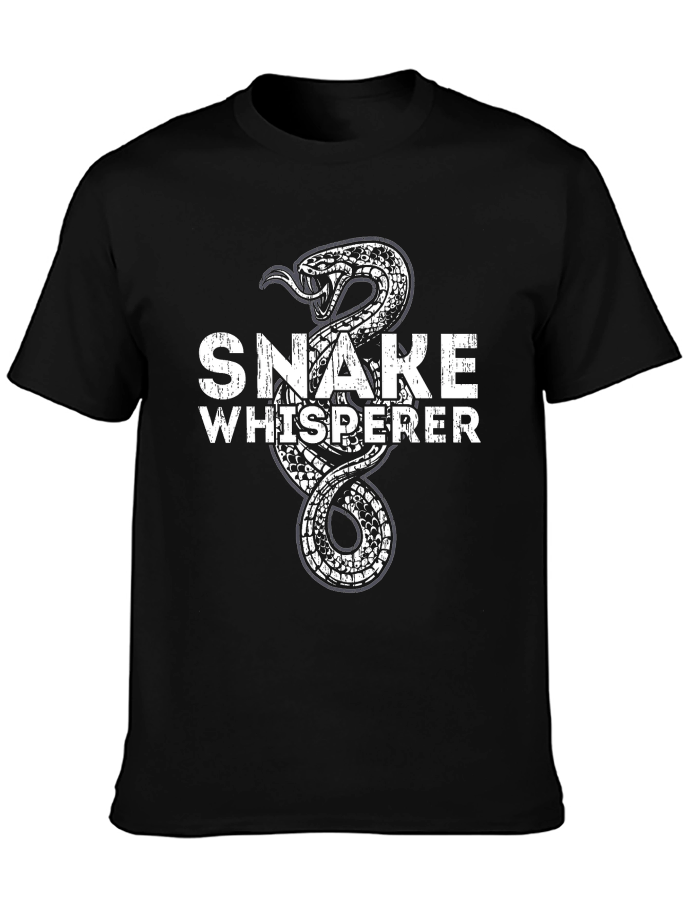 Black Snake Whisperer Graphic T-Shirt - Cotton Blend view 3