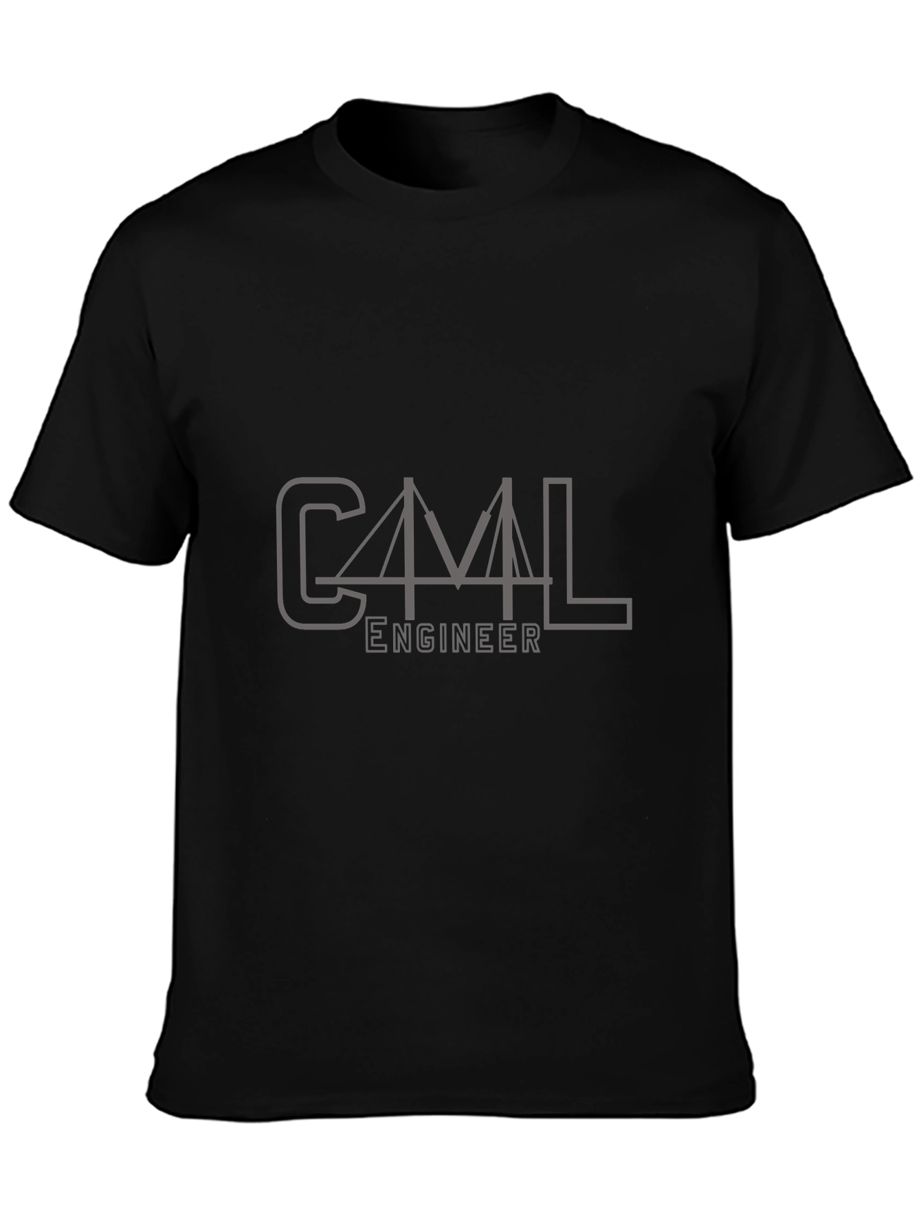 Civil Engineer Bridge Design Black T-Shirt - 3