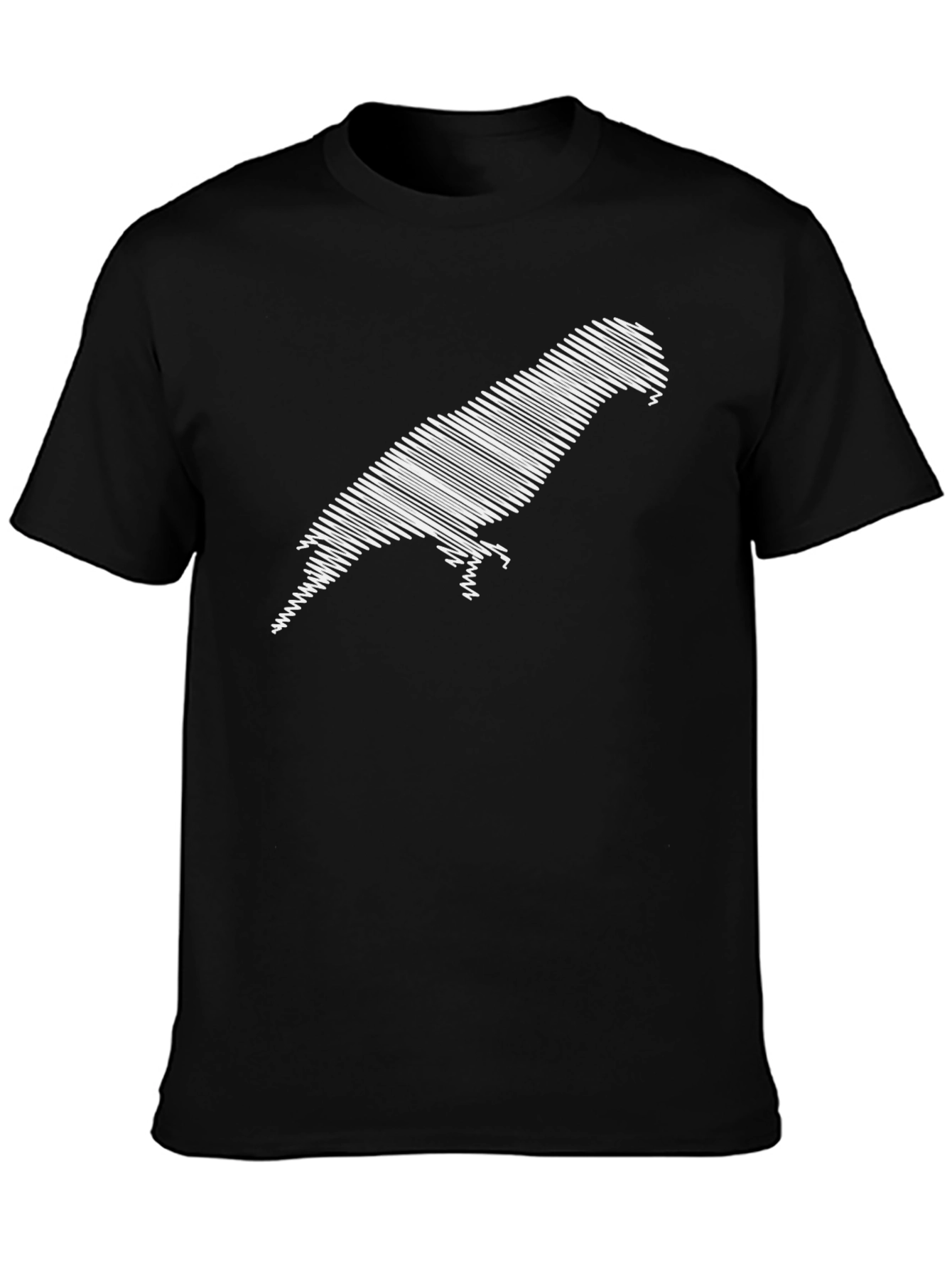 Black Parrot Silhouette Graphic Tee - Black view 3
