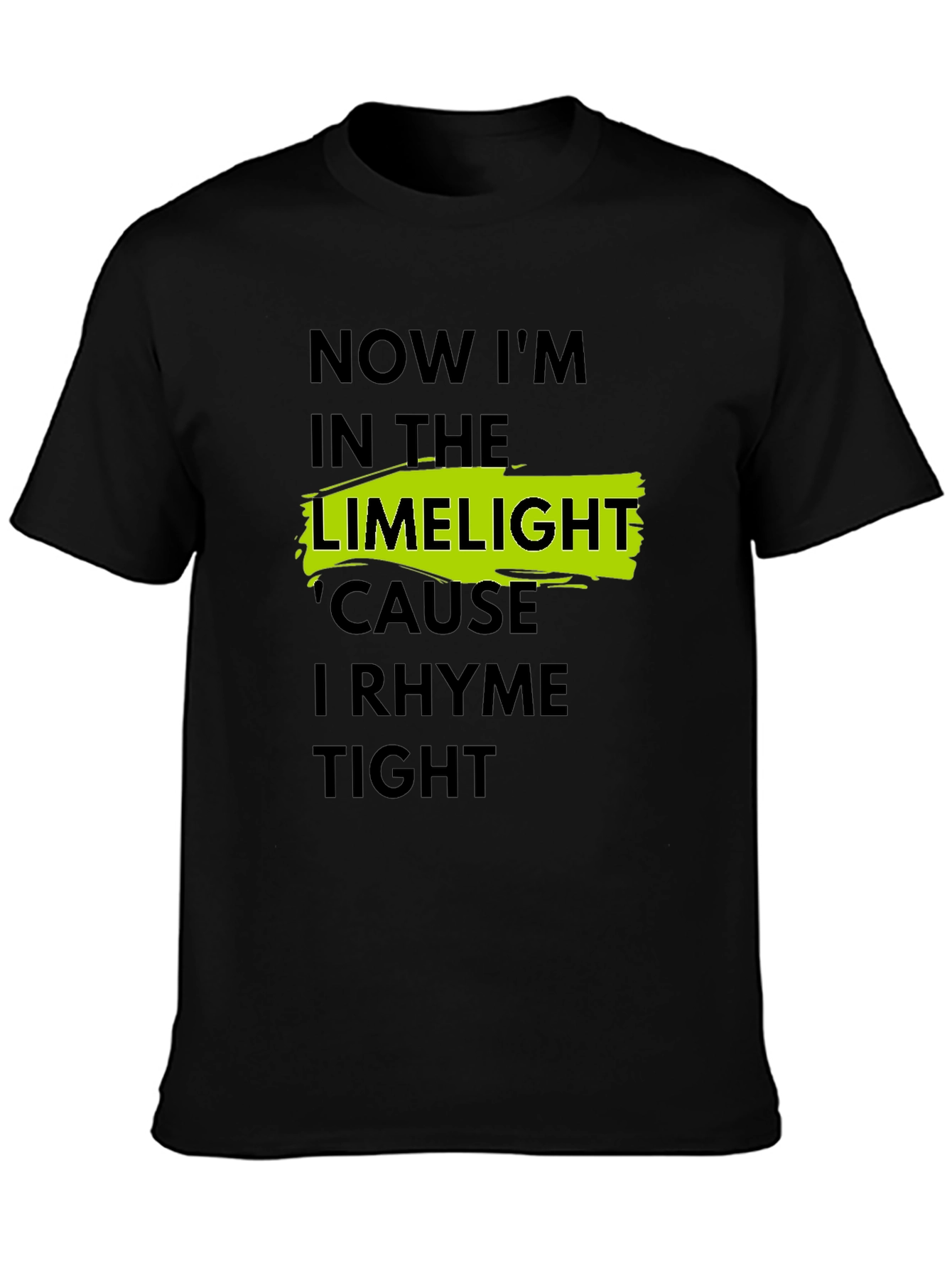 Black LimeLight Rhyme Tight Black T-Shirt view 3