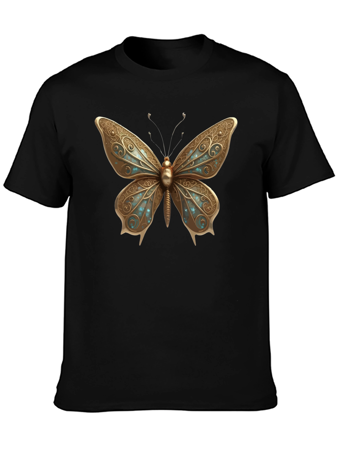 Black Butterfly Graphic Tee - Stylish Menswear view 3