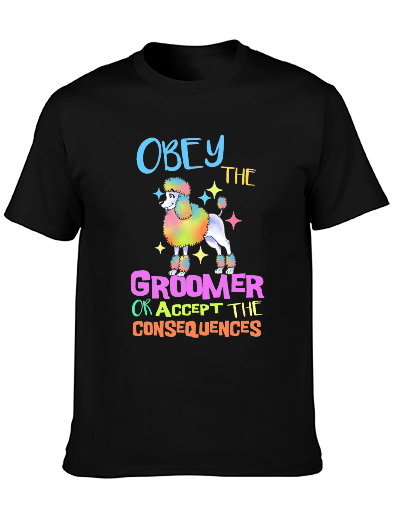 Black Obey the Groomer T-Shirt view 3
