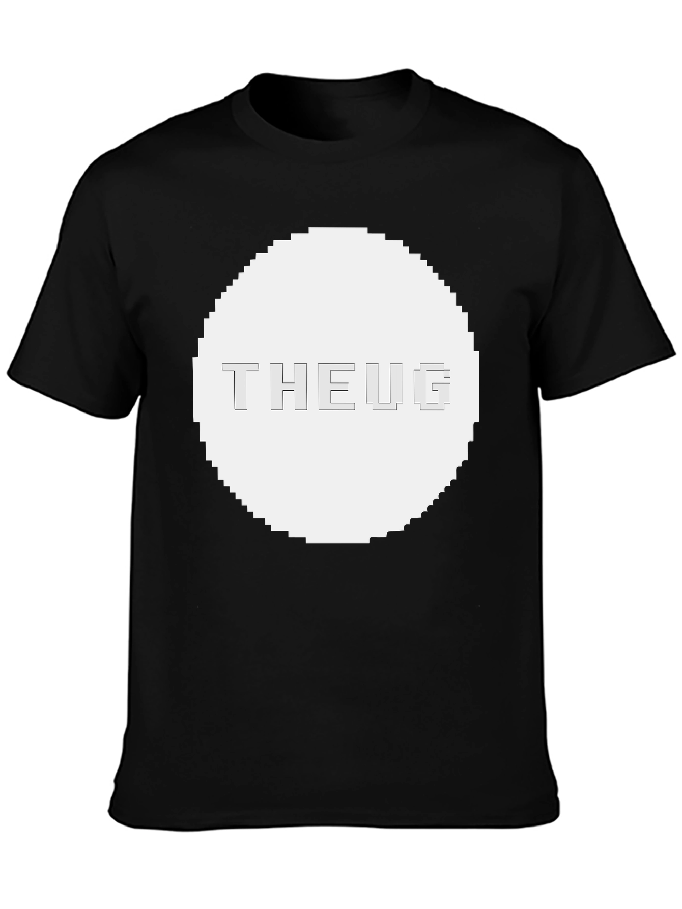 Black THEUG Pixelated Graphic Black T-Shirt view 3