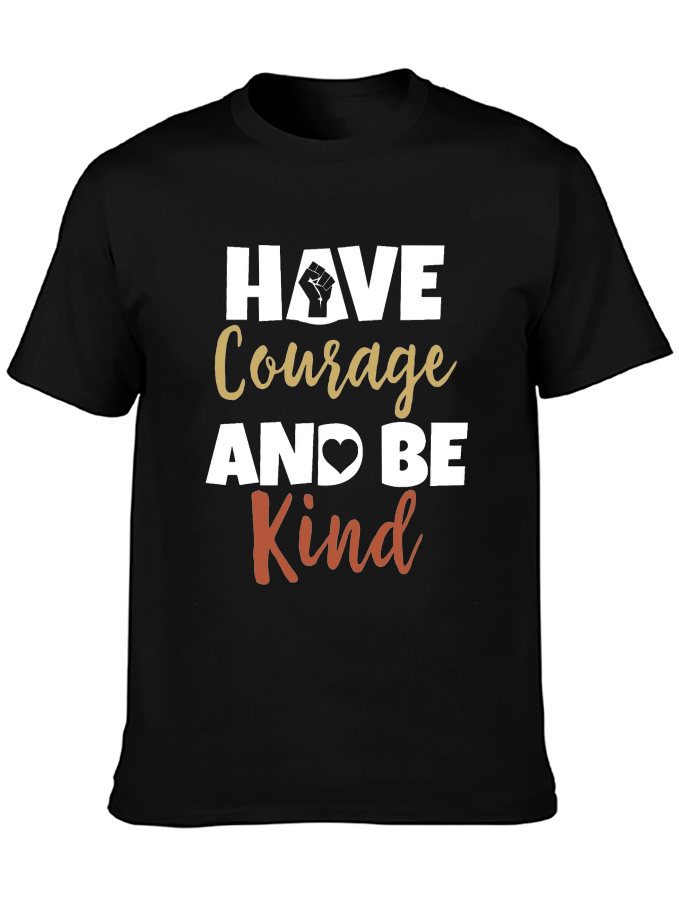 Black Courage and Kindness Graphic Tee view 3