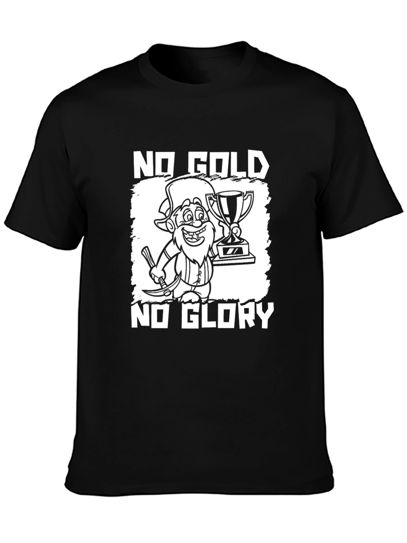 Black No Gold No Glory Graphic T-Shirt view 3