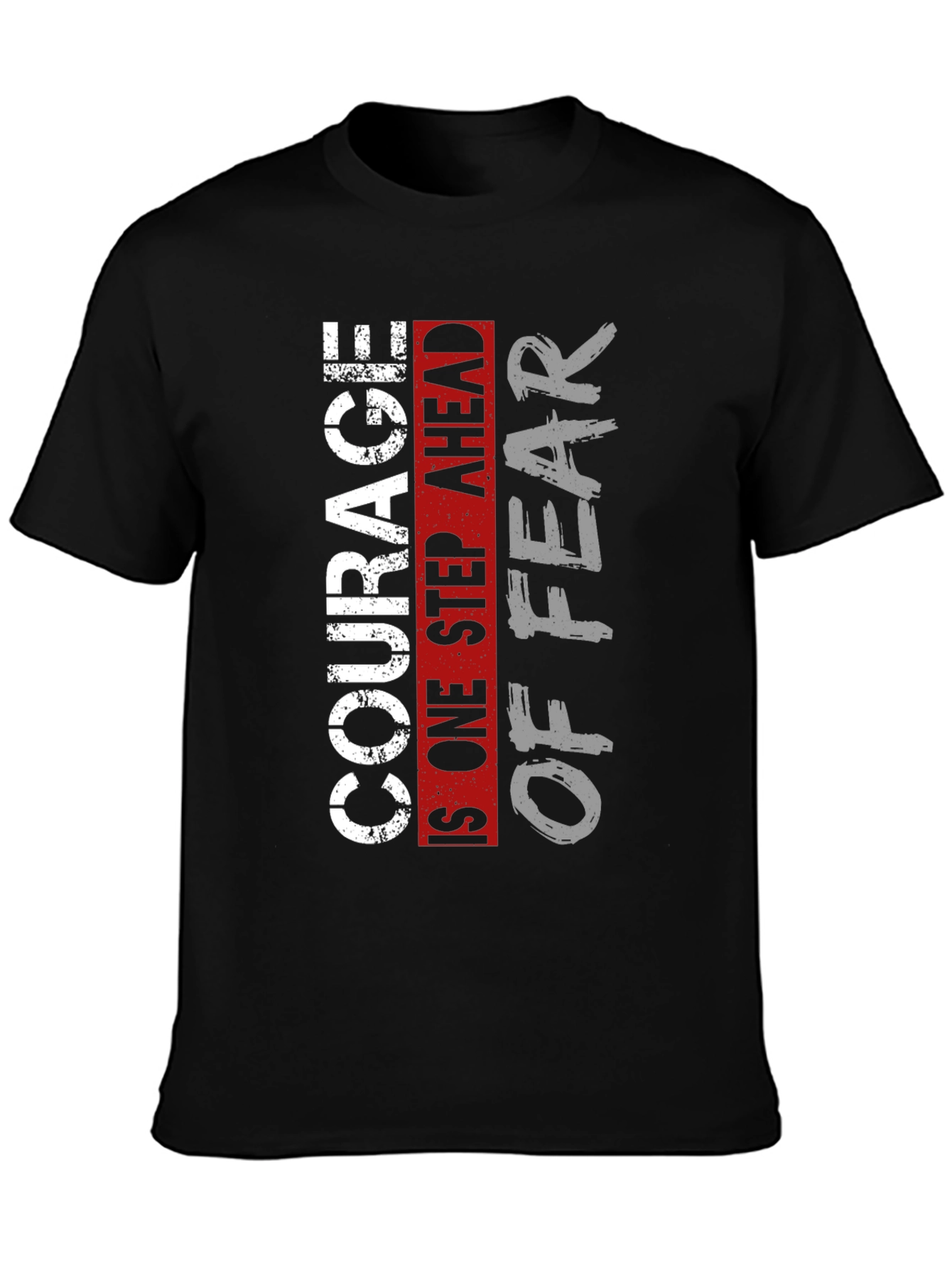 Black Courage Over Fear Graphic T-Shirt view 3