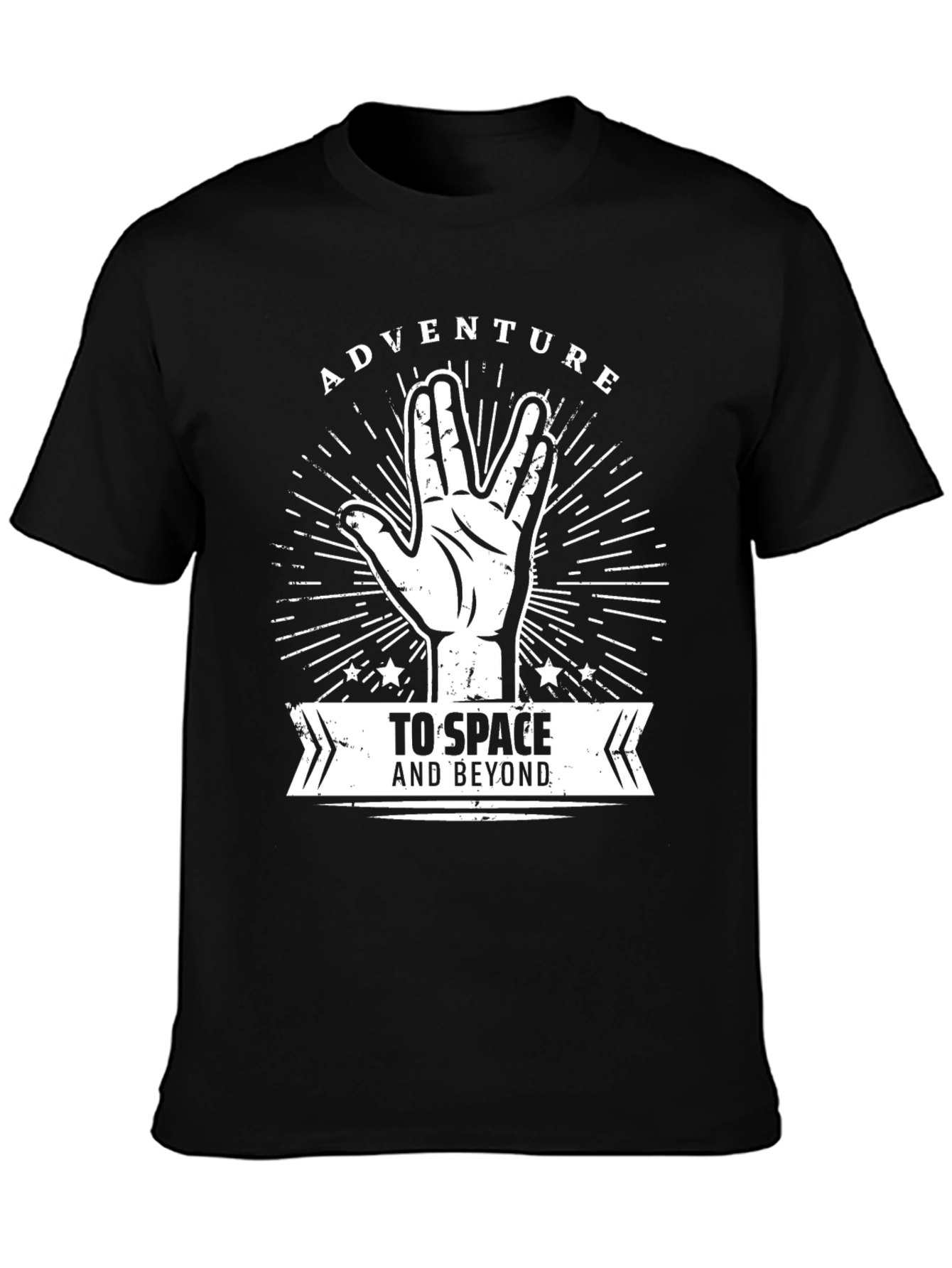 Black Adventure to Space and Beyond Black T-Shirt view 3