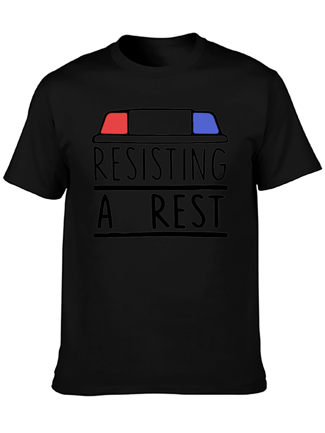 Black Resisting Arrest T-Shirt - Funny Slogan Tee view 3