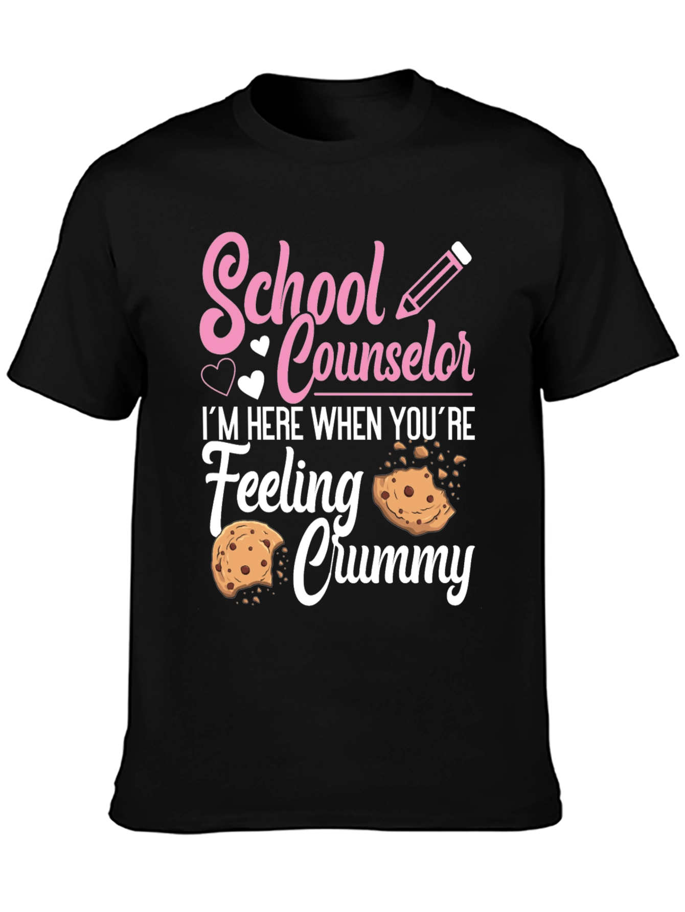Black School Counselor Crummy Cookie T-Shirt view 3