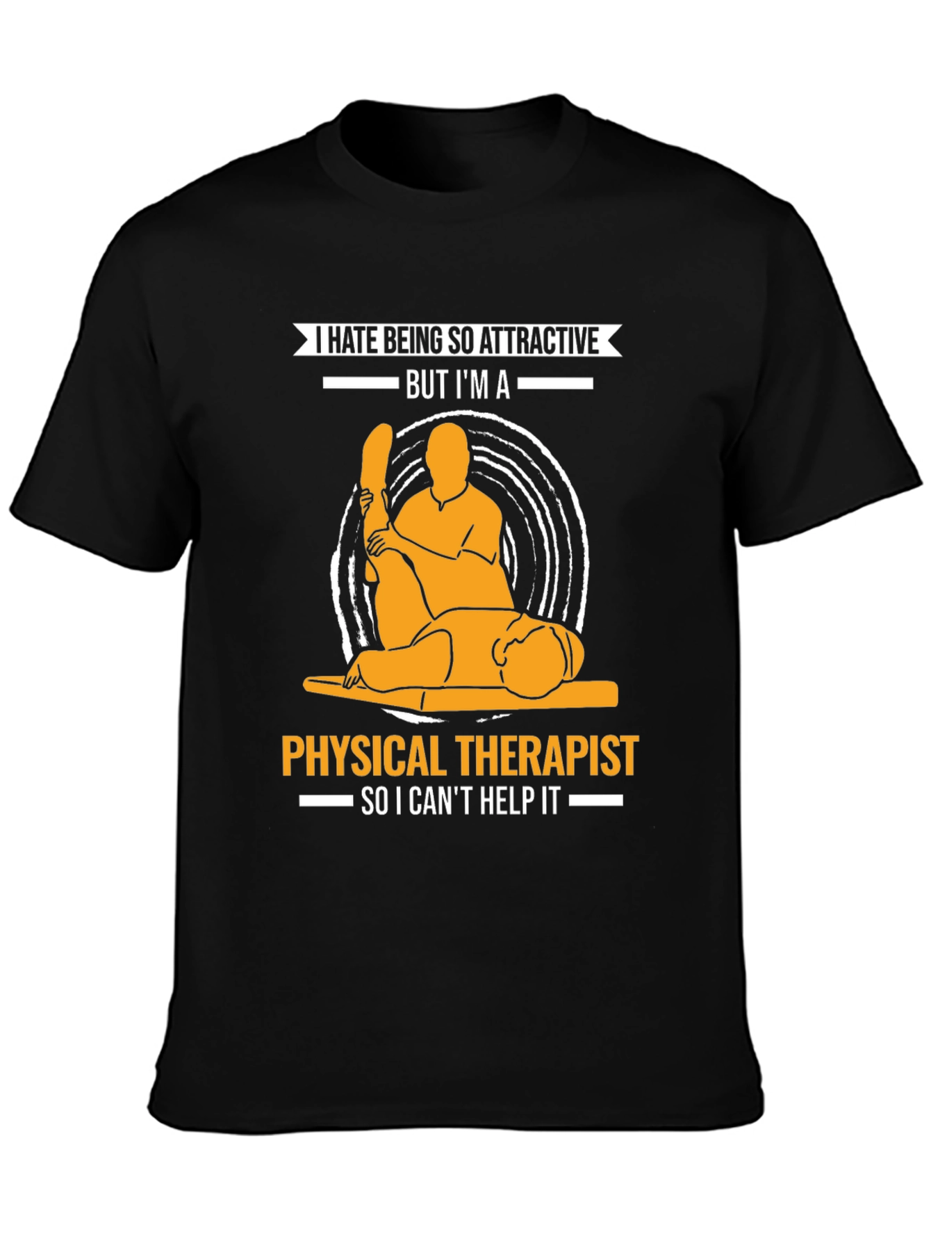 Black Attractive Physical Therapist T-Shirt view 3