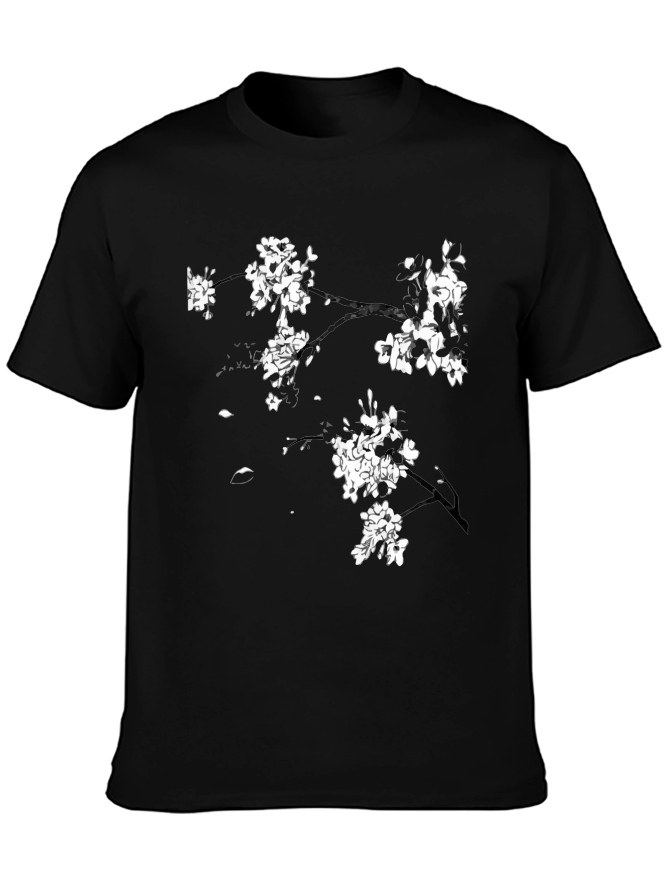 Black Blossom Branch Black Tee view 3