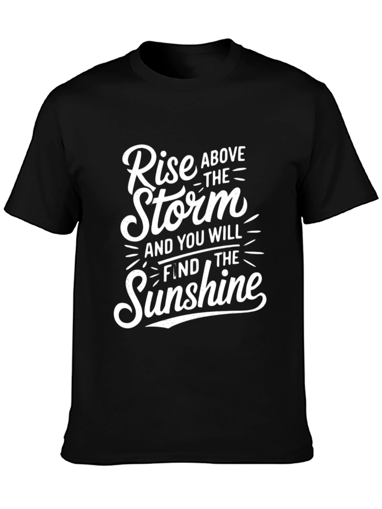 Black Rise Above the Storm Graphic Tee - Black view 3