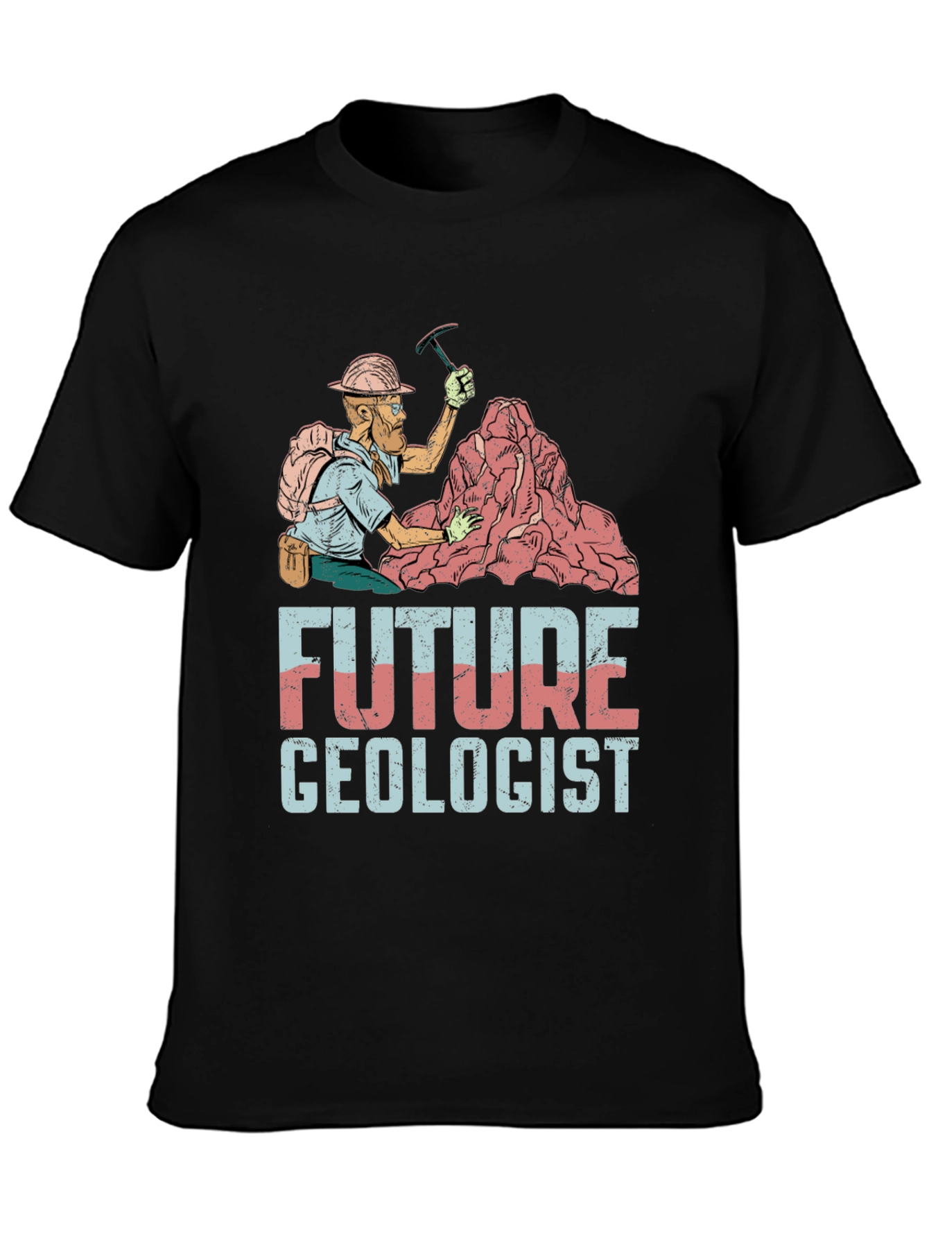 Black Future Geologist T-Shirt - Rock Collector Tee view 3