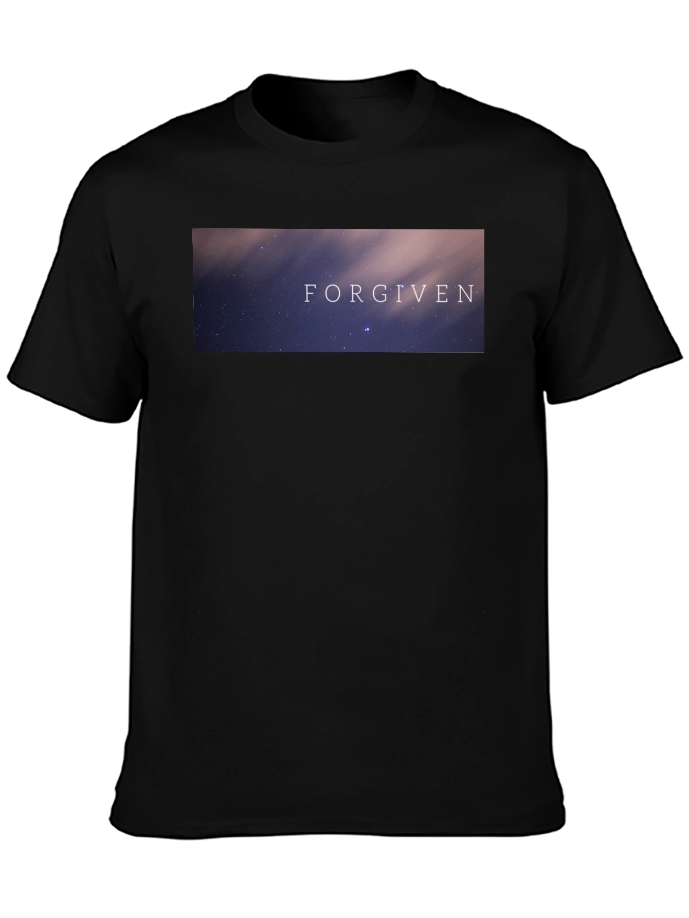 Black Forgiven Graphic Tee - Stylish & Comfortable Black T-Shirt view 3