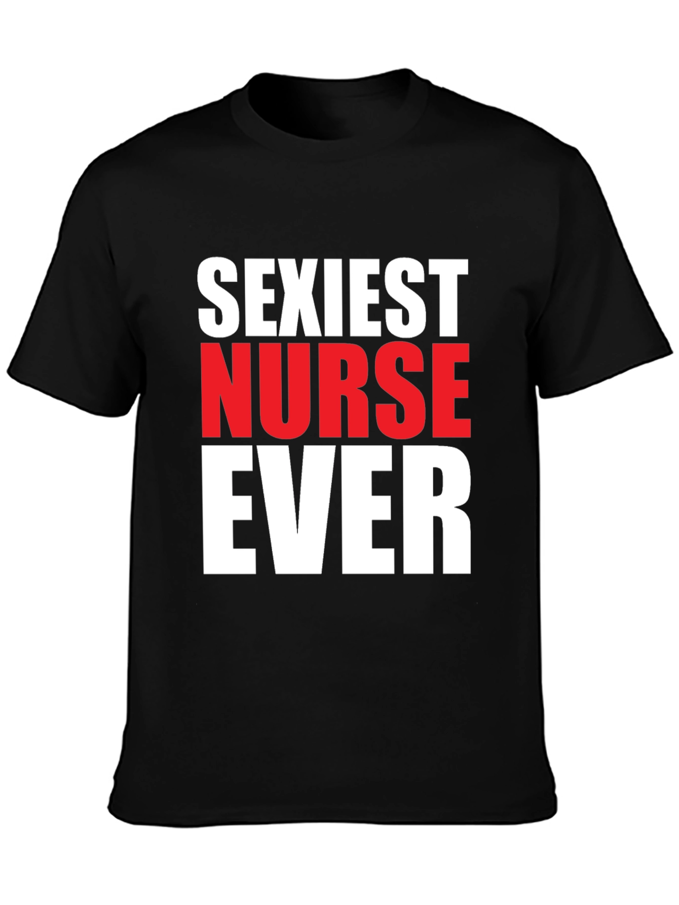 Black Sexiest Nurse Ever Graphic Tee - Black Cotton view 3
