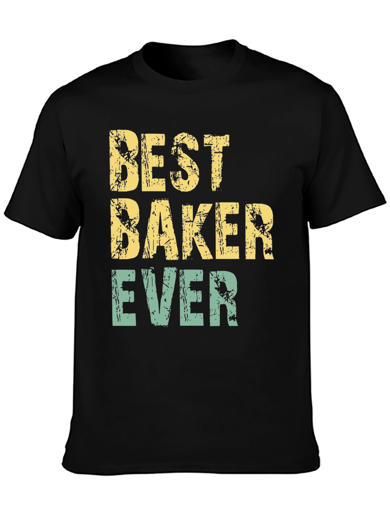 Black Best Baker Ever T-Shirt - Funny Baking Gift view 3