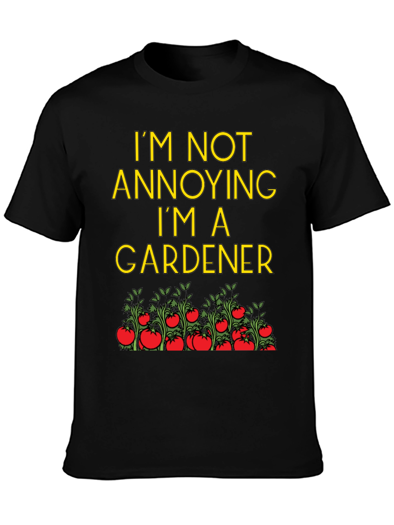 Black Gardener T-Shirt - Funny Gardening Tee view 3