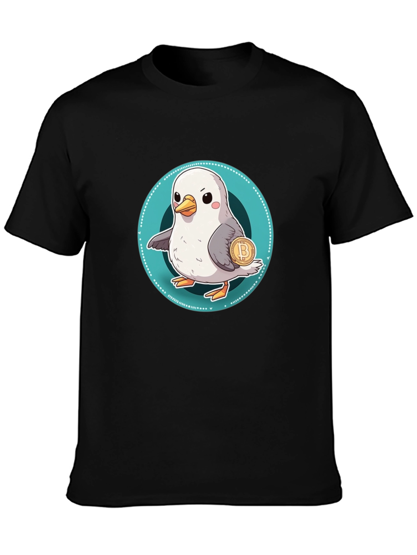 Black Bitcoin Bird Tee - Crypto Lover's Style view 3