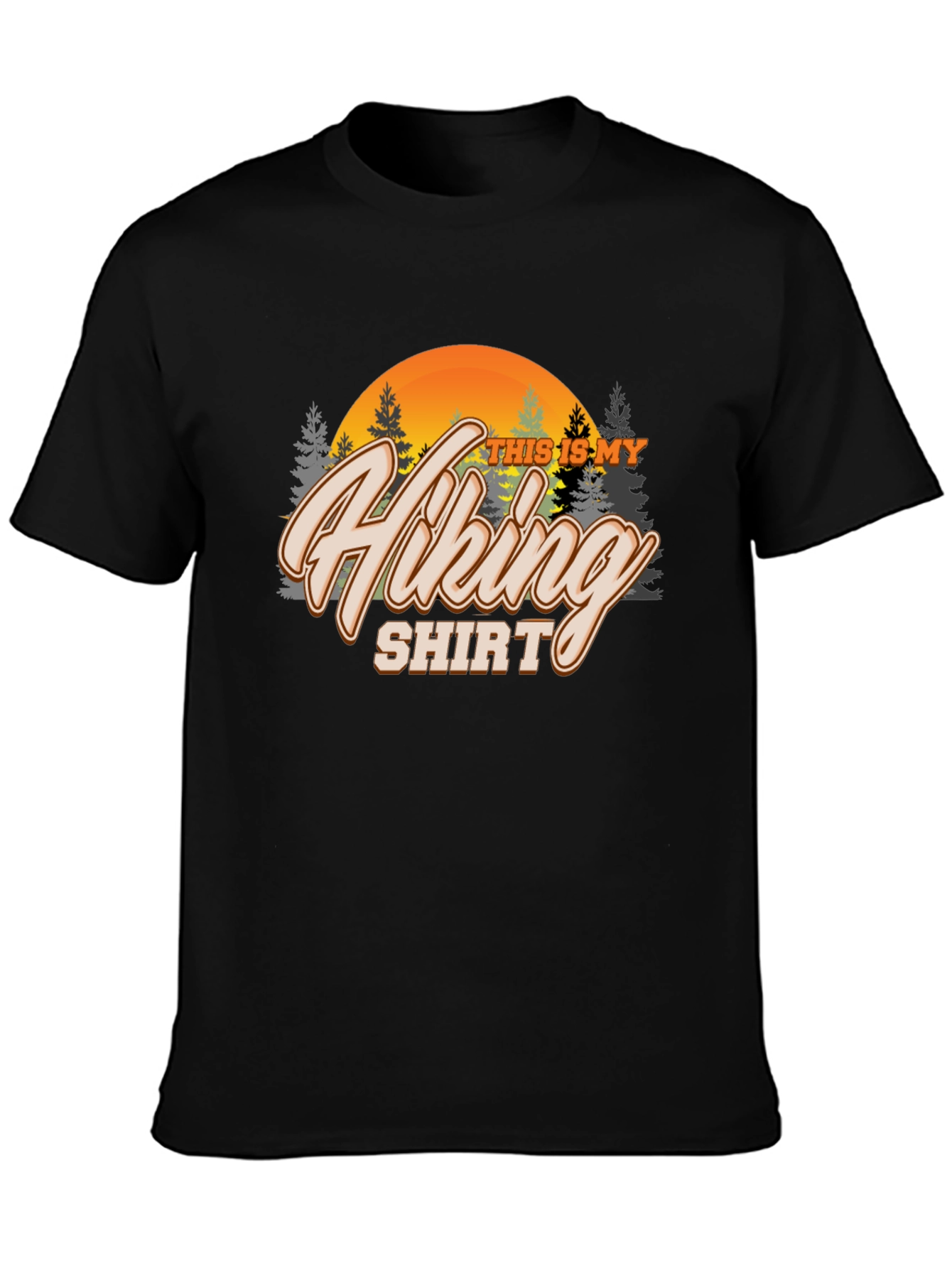Black Hiking Shirt - Black T-Shirt for Outdoor Adventures view 3