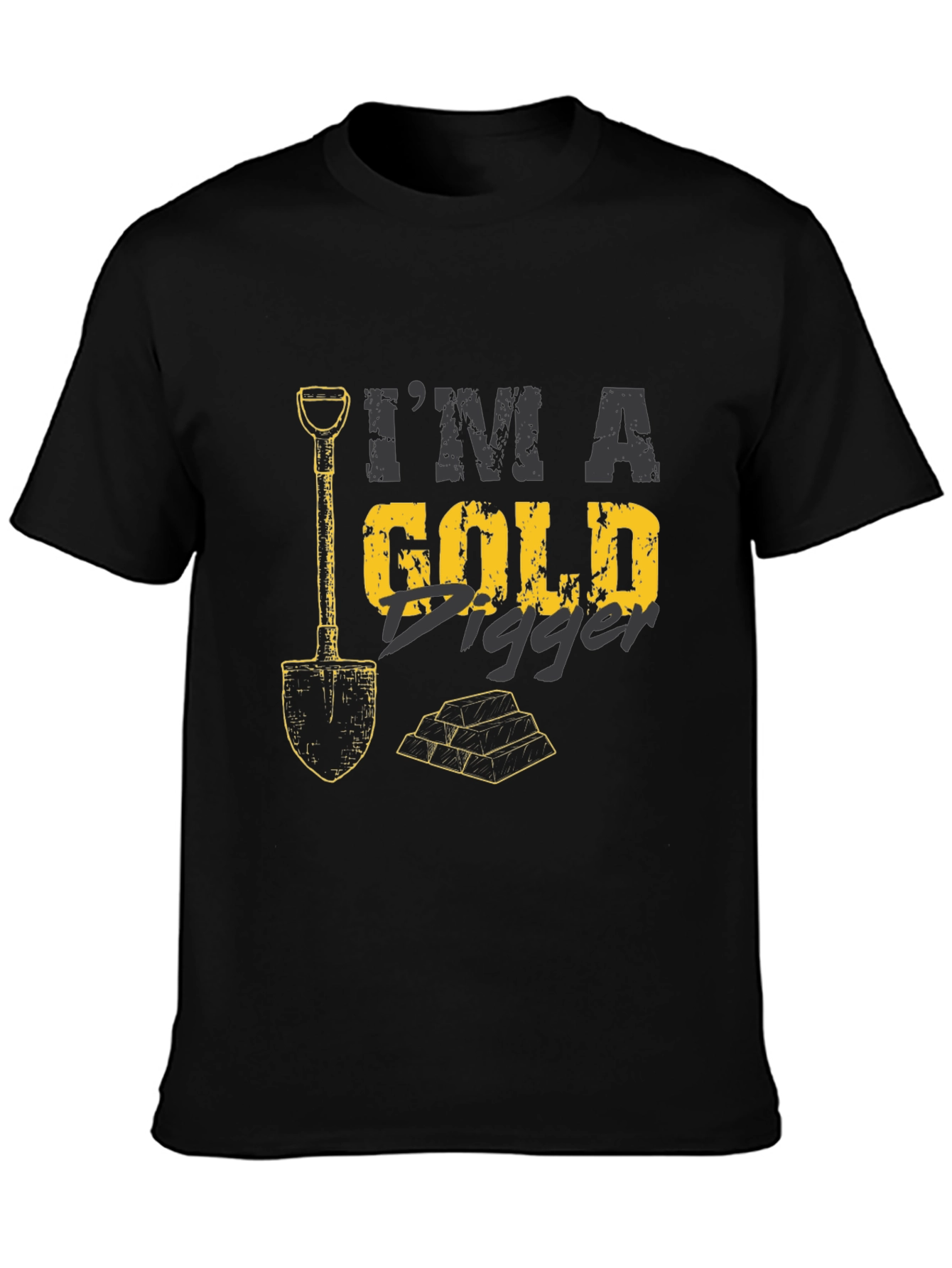 Black I'm A Gold Digger Black T-Shirt view 3
