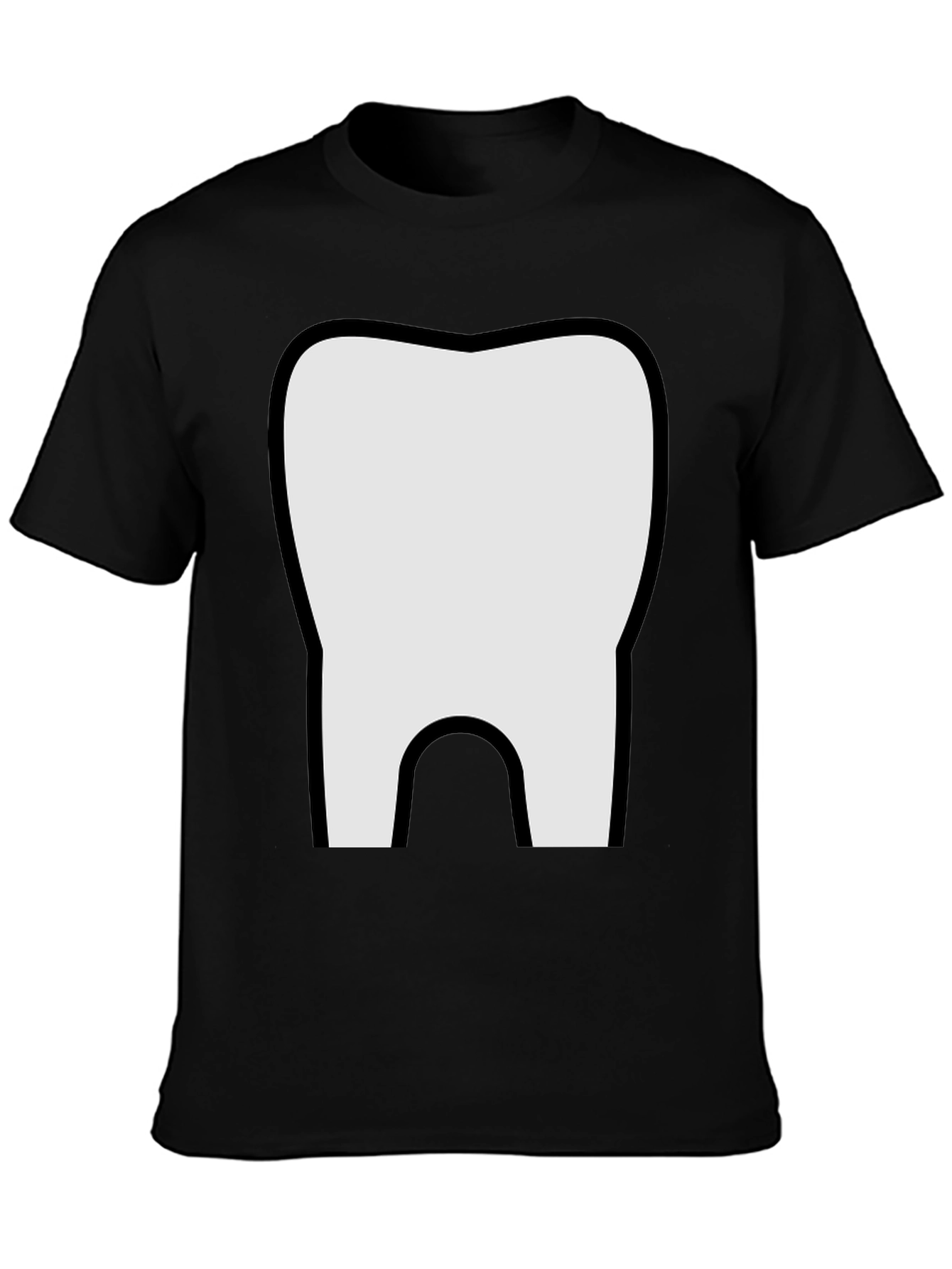 Black Tooth Graphic T-Shirt - Novelty Dental Tee view 3
