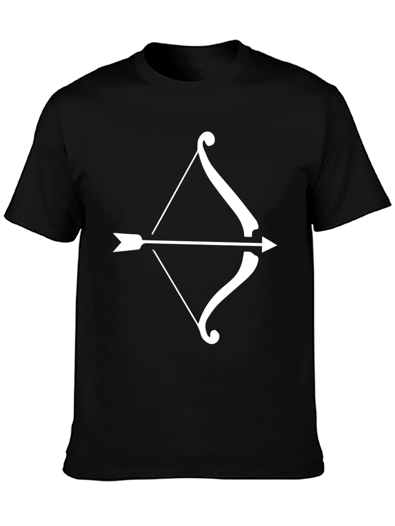 Black Archer Bow & Arrow Graphic Tee - Black view 3
