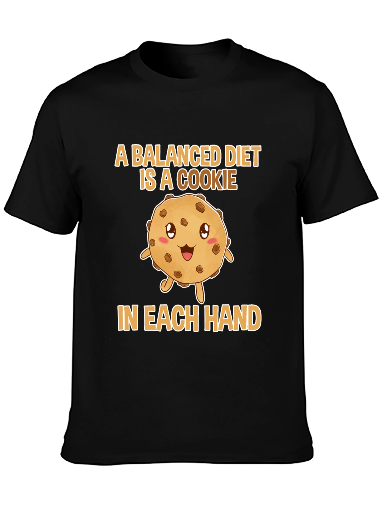 Black Cookie Balanced Diet T-Shirt view 3