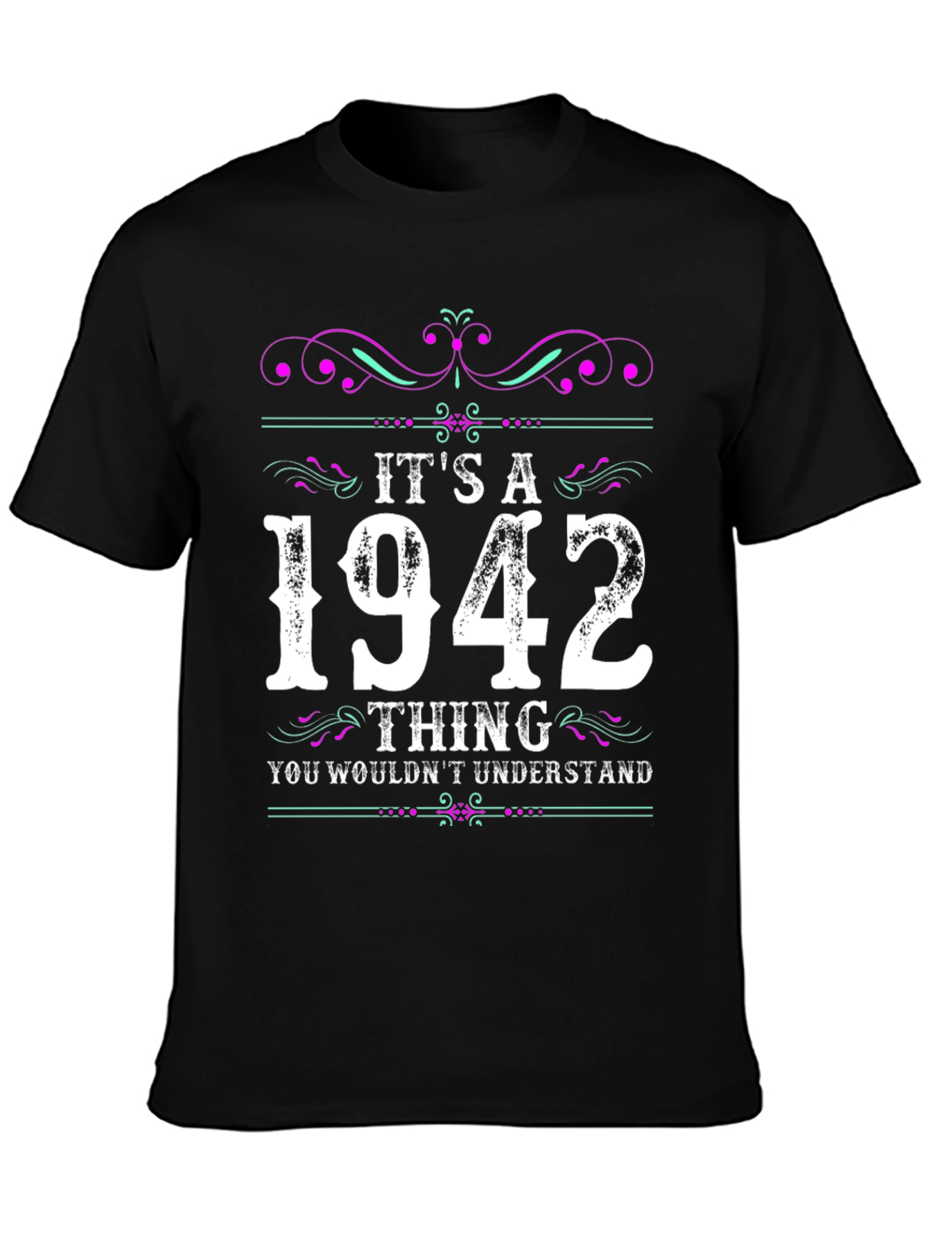 Black It's a 1942 Thing T-Shirt view 3